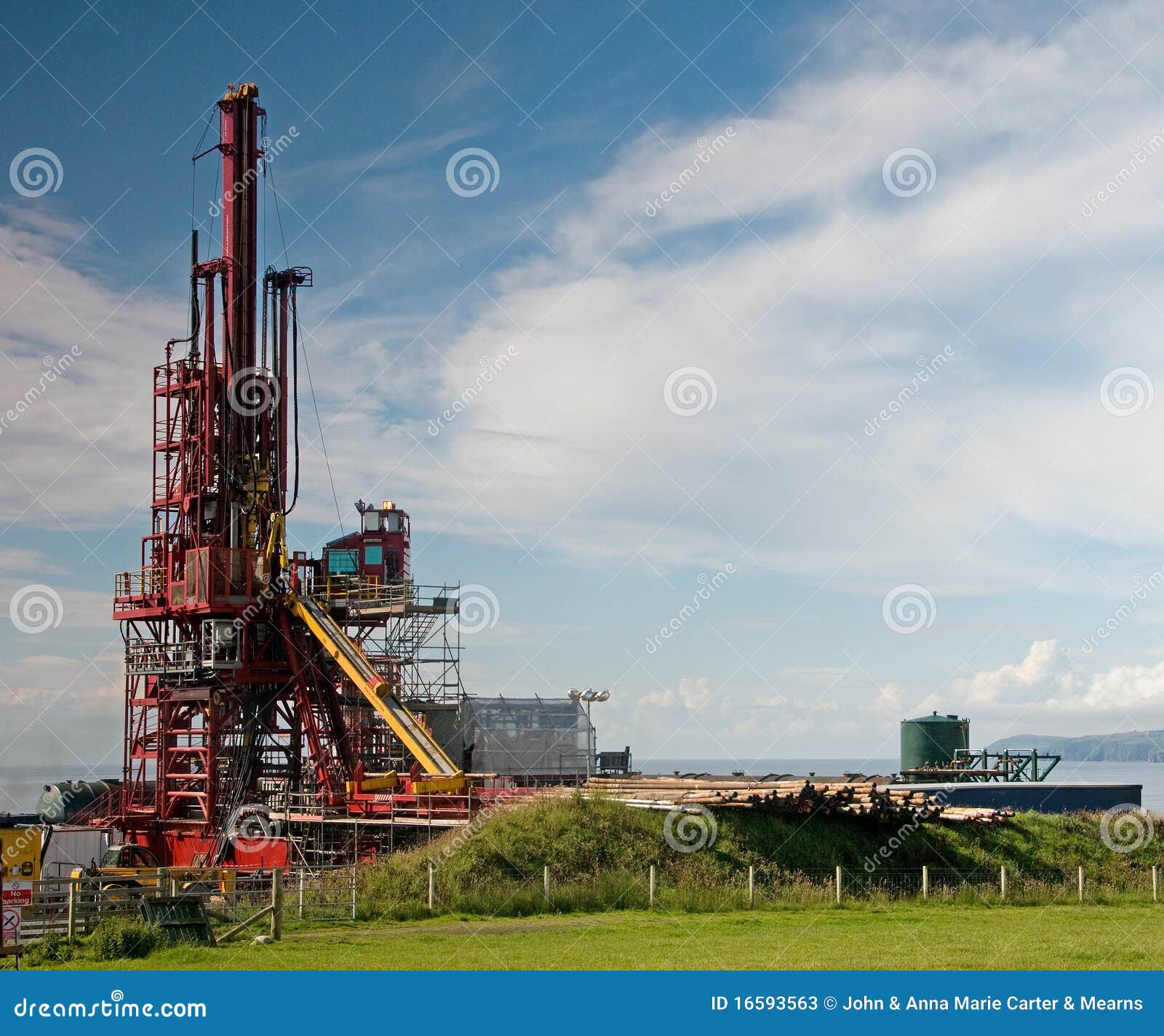 inland oil drill rig,sutherland,scotland,uk.