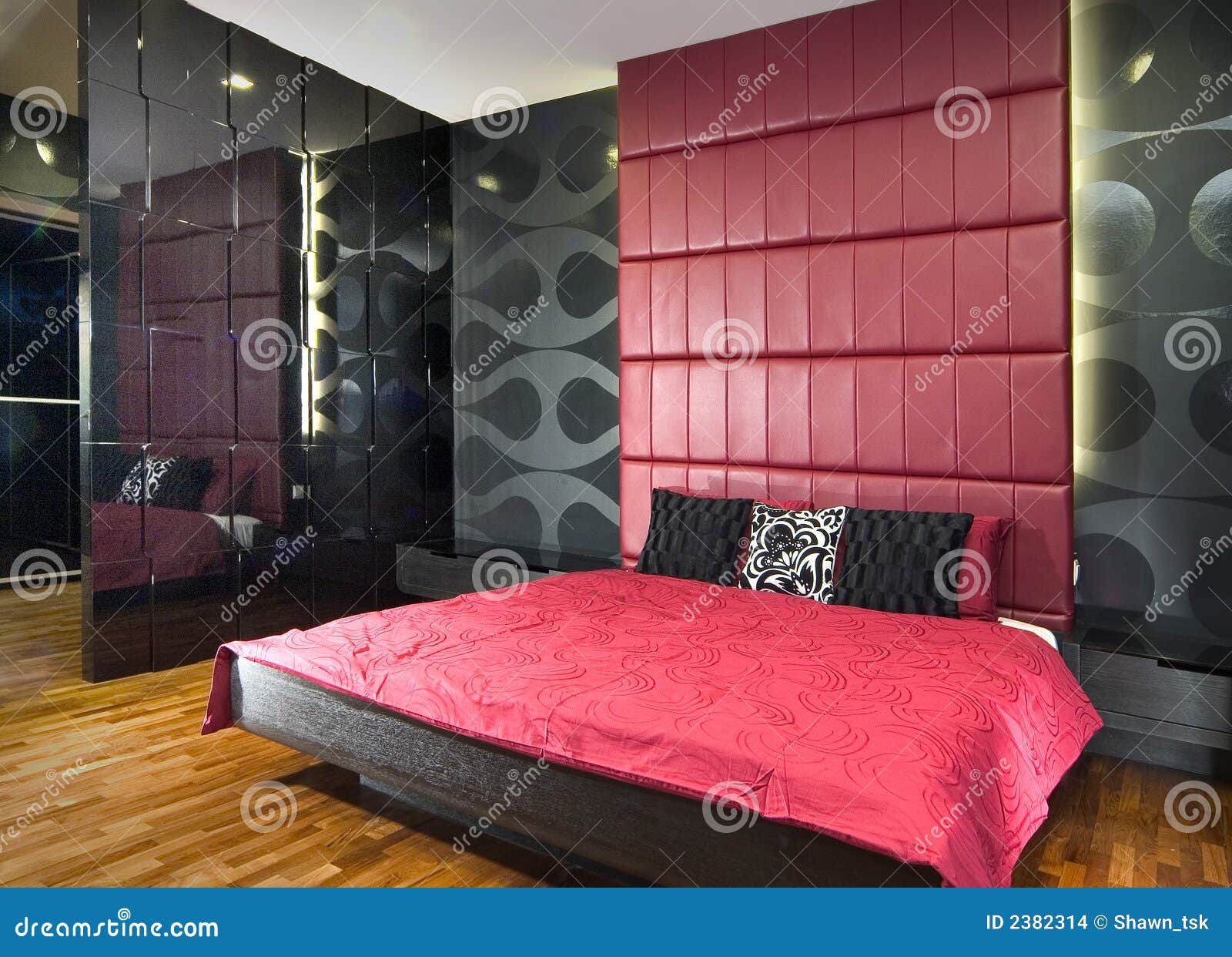 Innenarchitektur - Schlafzimmer Stockfoto - Bild von leuchte