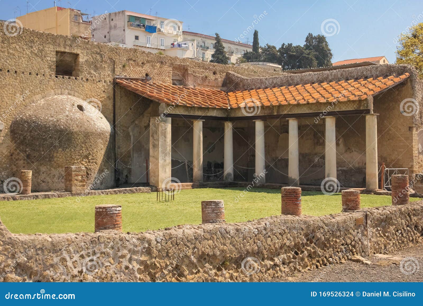 the central thermae. roman bath. ercolano. herculaneum. naples. italy