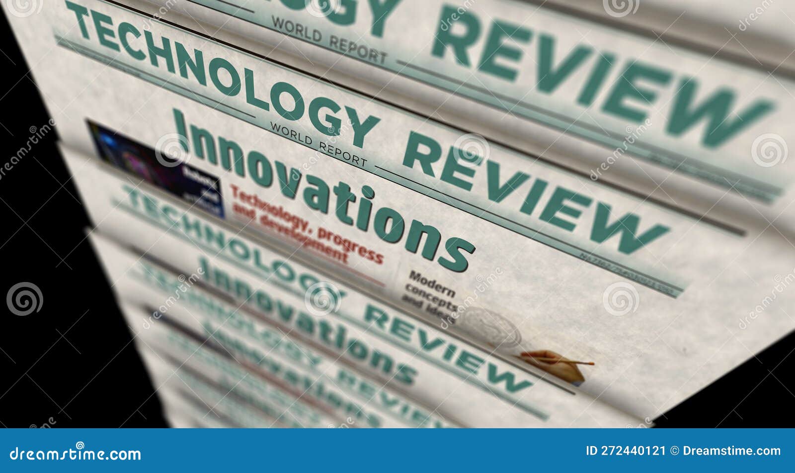 Innovation Creative and Development Newspaper Printing Media Stock