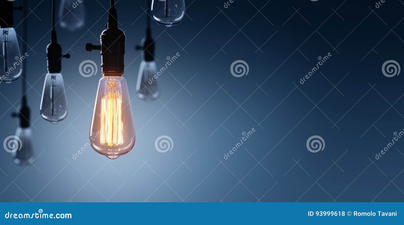 innovation and leadership concept - glowing bulb
