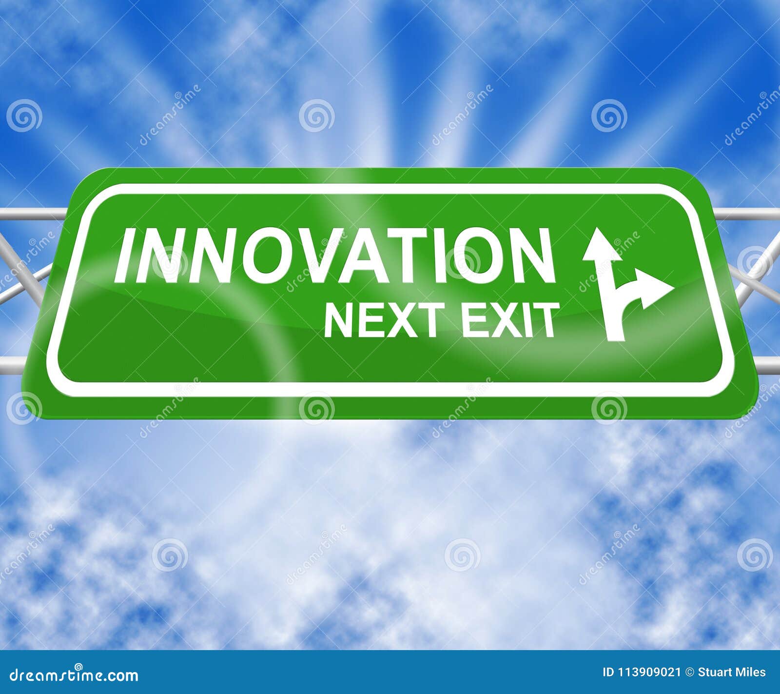 innovation sign shows innovating concept 3d 