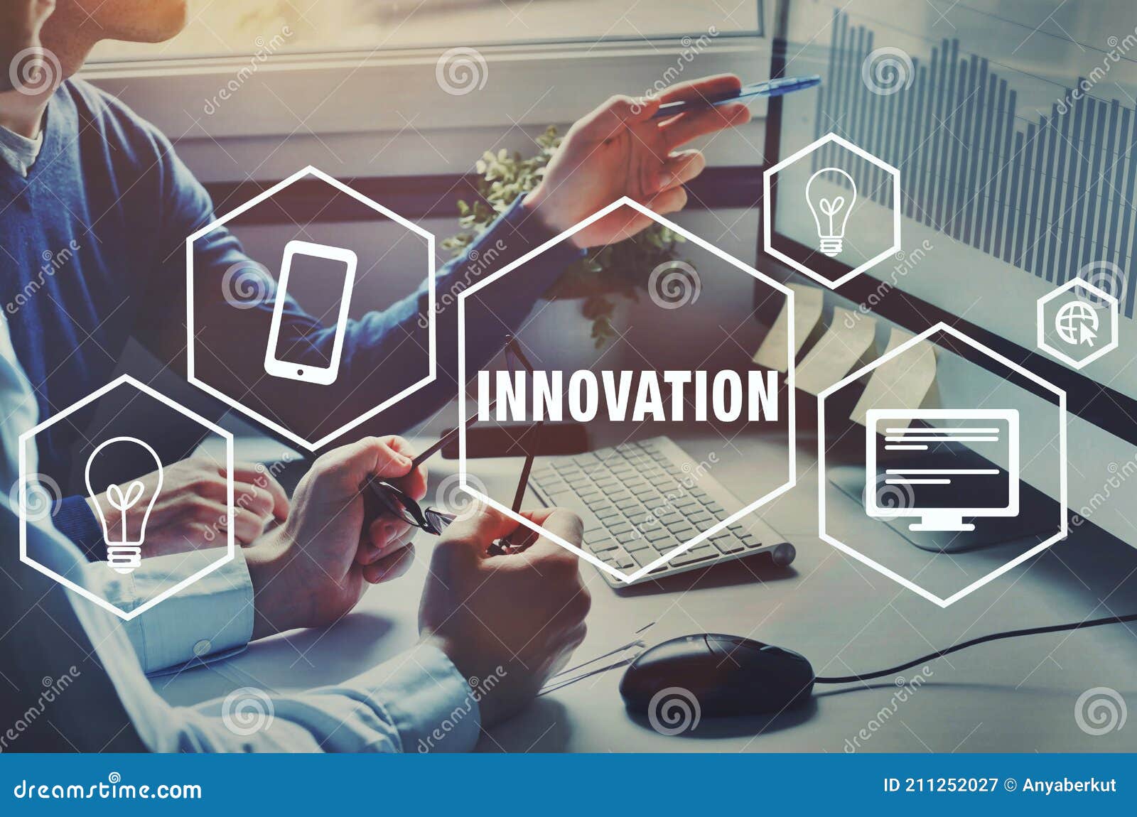 Innovation Technology for Business, Innovative Idea Stock Illustration