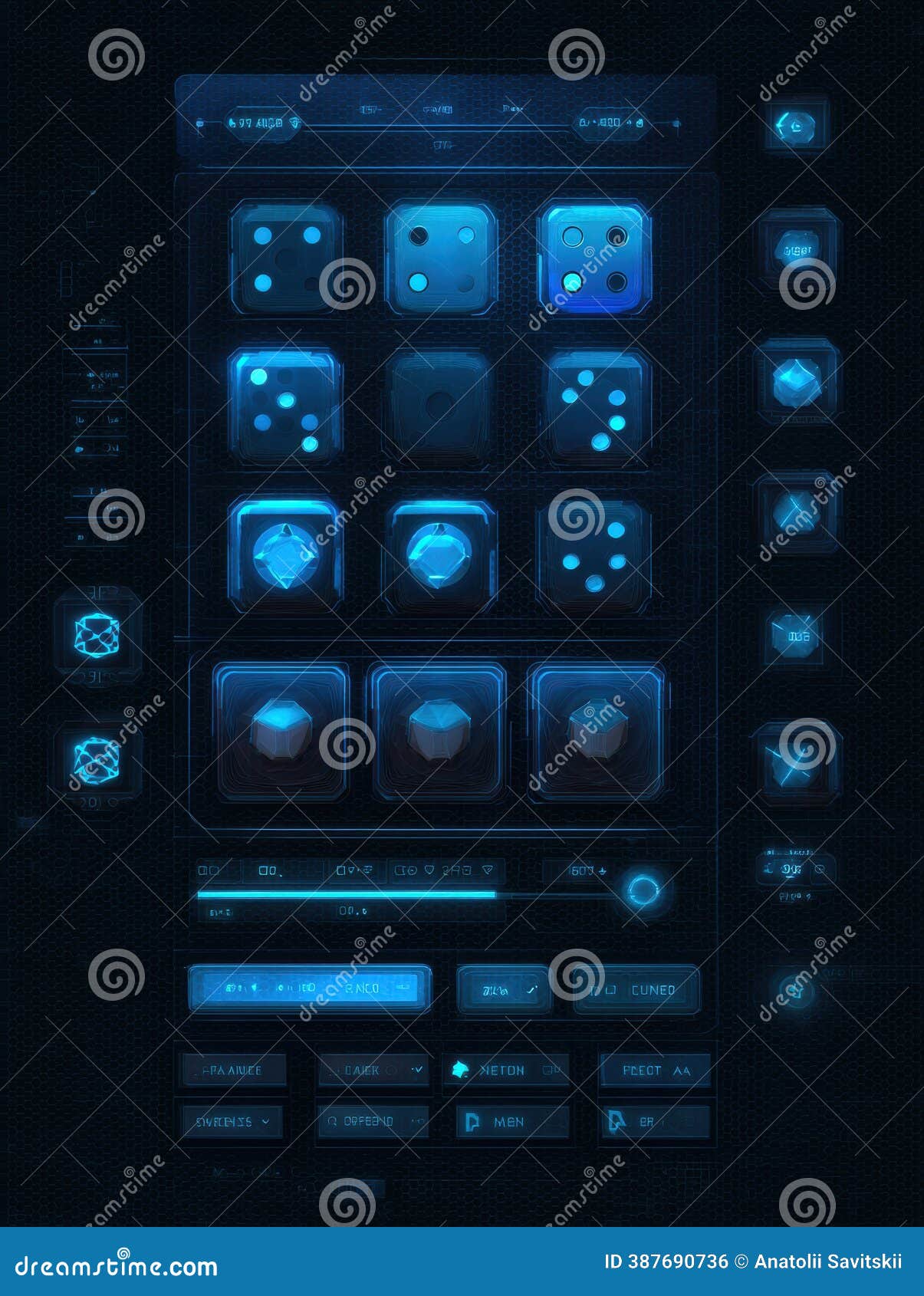 Innovative Crypto Dice Game Interface Featuring Glowing Blue Design and  Elegant Top Layout Ready for Enthusiastic Stock Photo - Image of betting,  digital: 387690736