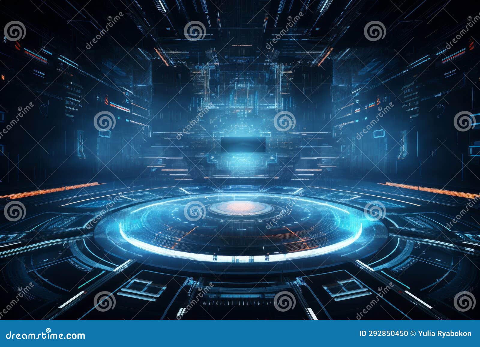 Innovative Futuristic Gear Background. Generate Ai Stock Photo - Image