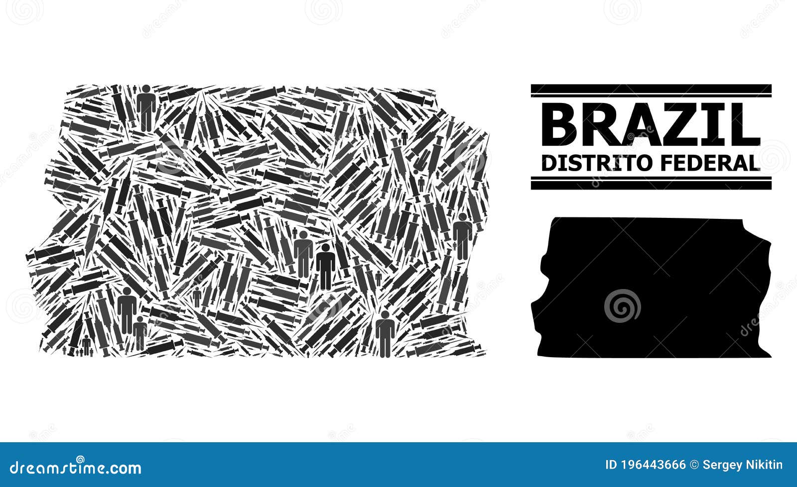 vaccine mosaic map of brazil - distrito federal
