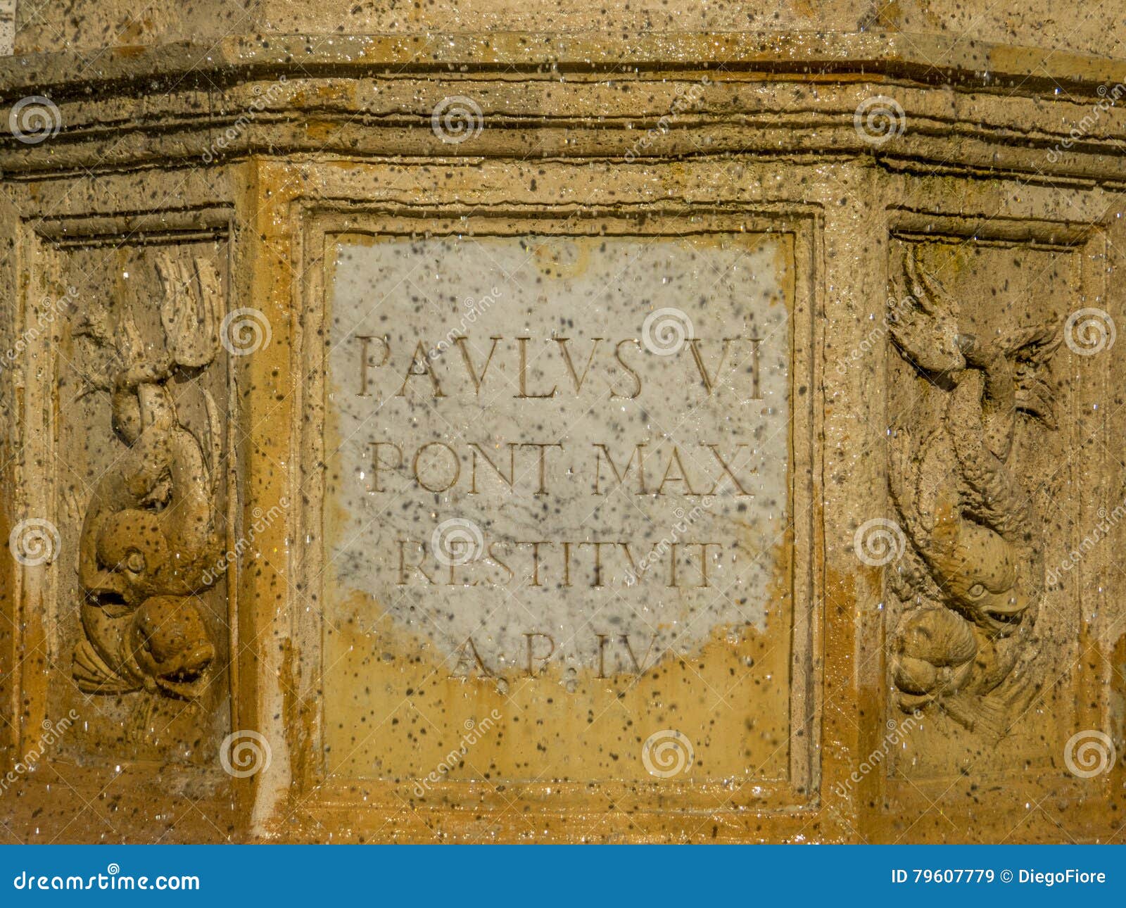 inscription dedicated to pope paul vi