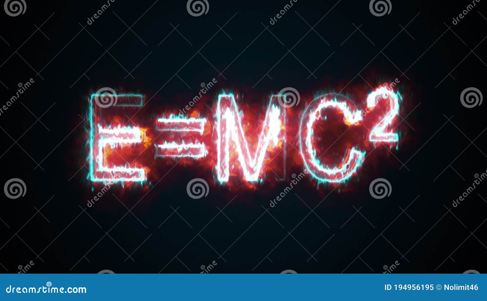 inscription e mc2, computer generated. 3d rendering of albert einsteins physical formula. scientific graphic background