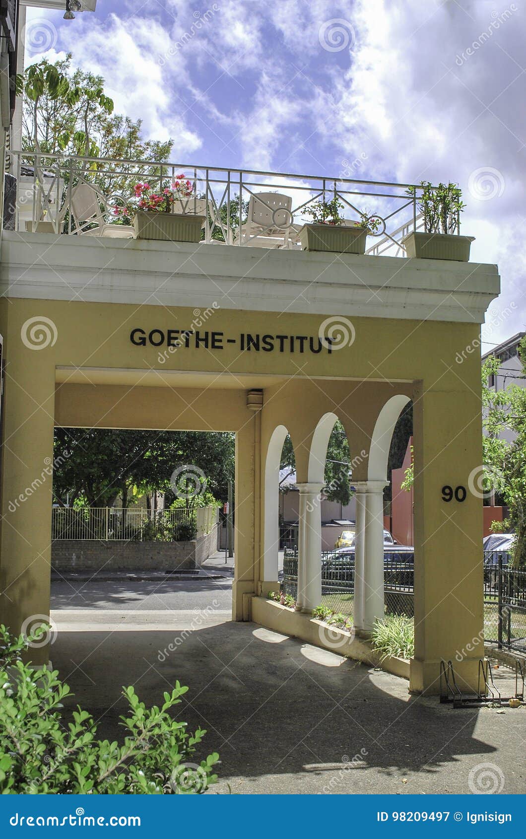 Inscription Of Goethe Institut On A Building Entrance In Sydney Editorial Photography Image Of Institut House 98209497