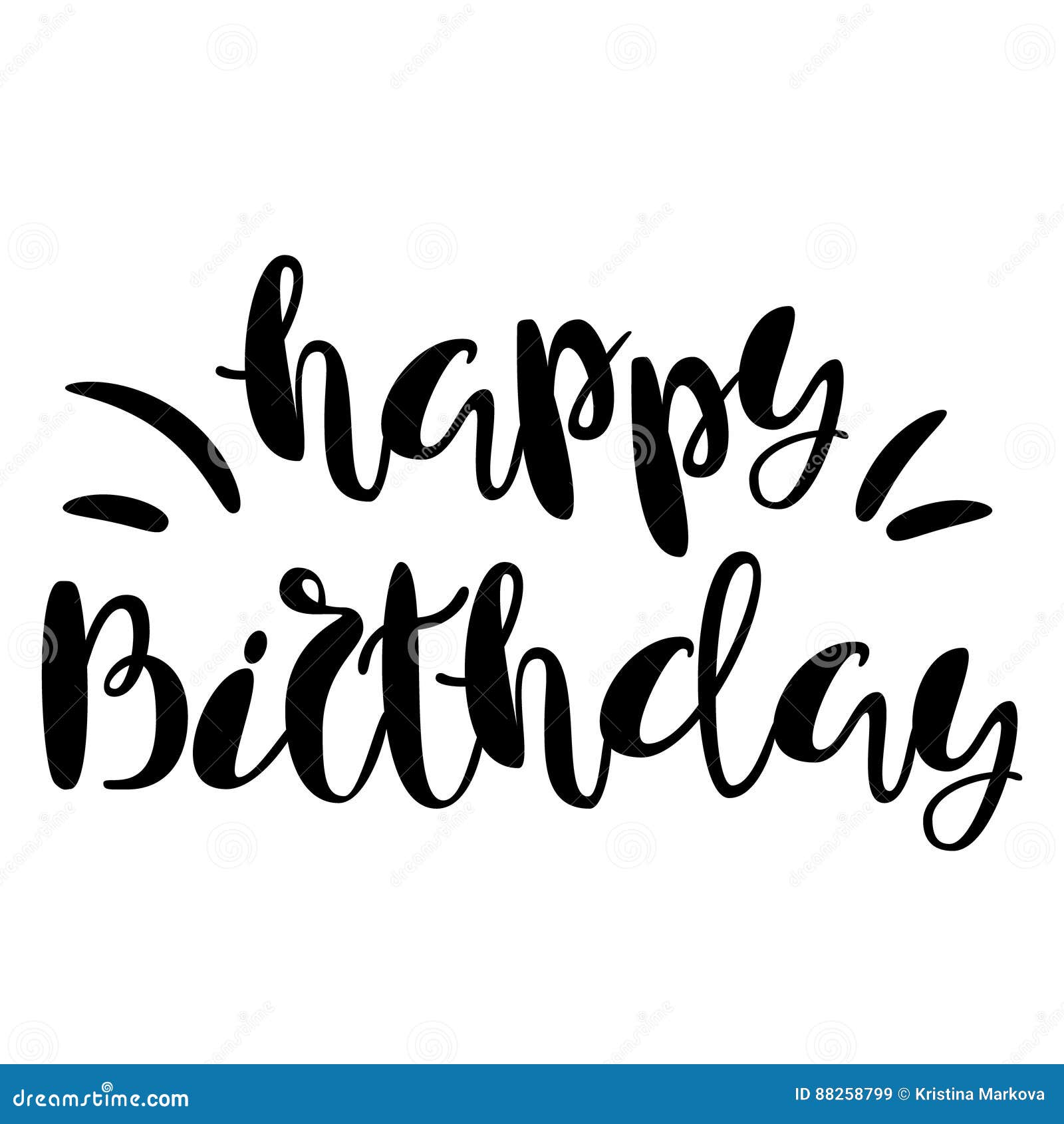 Inscription Happy Birthday Lettering Design Handwritten Typo Stock Vector Illustration Of Modern Calligraphic 88258799 Geminorum happy birthday (dance remix). dreamstime com