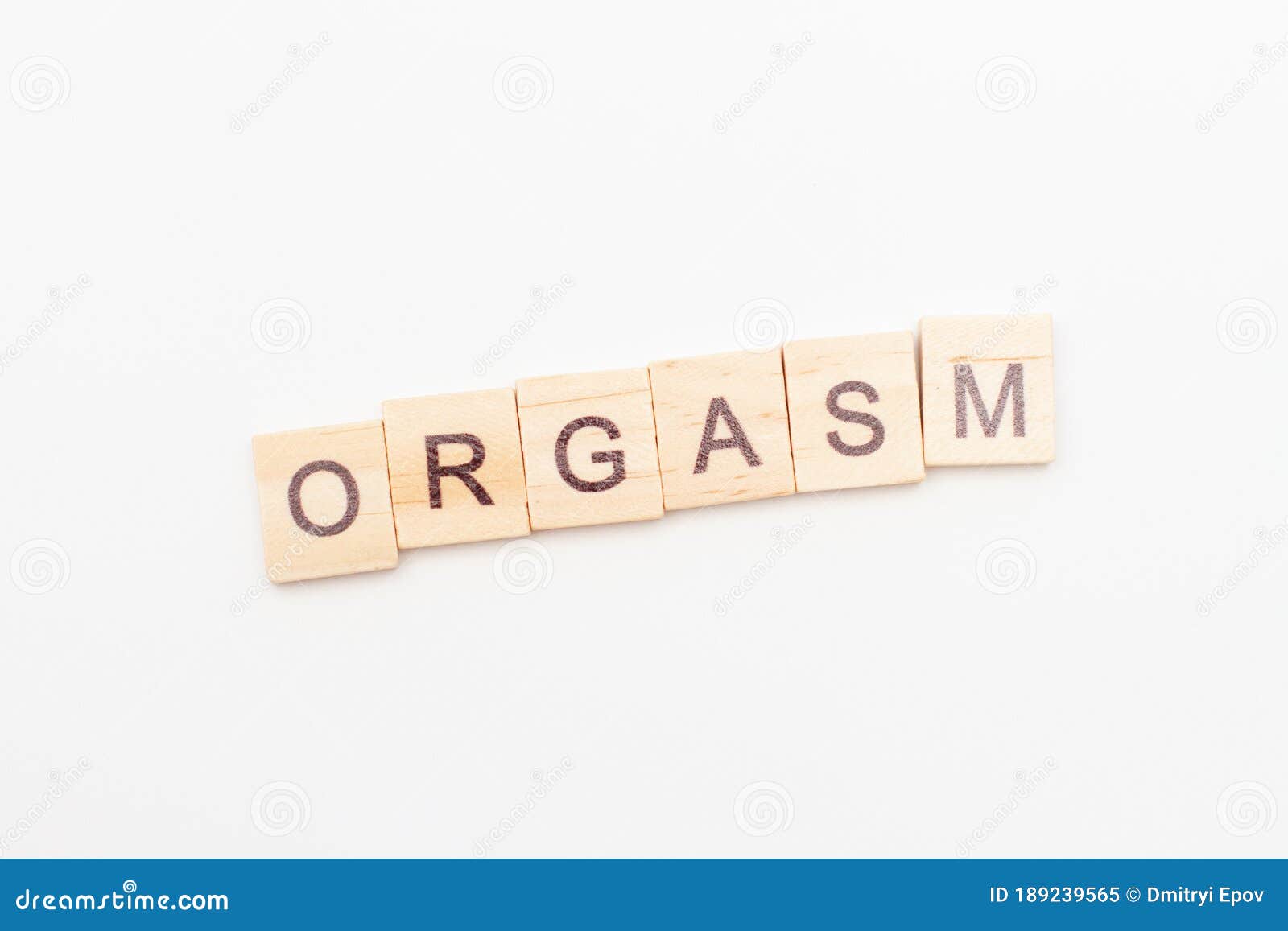 Inscription Orgasm Made Of Letters On Wooden Blocks Sex Education