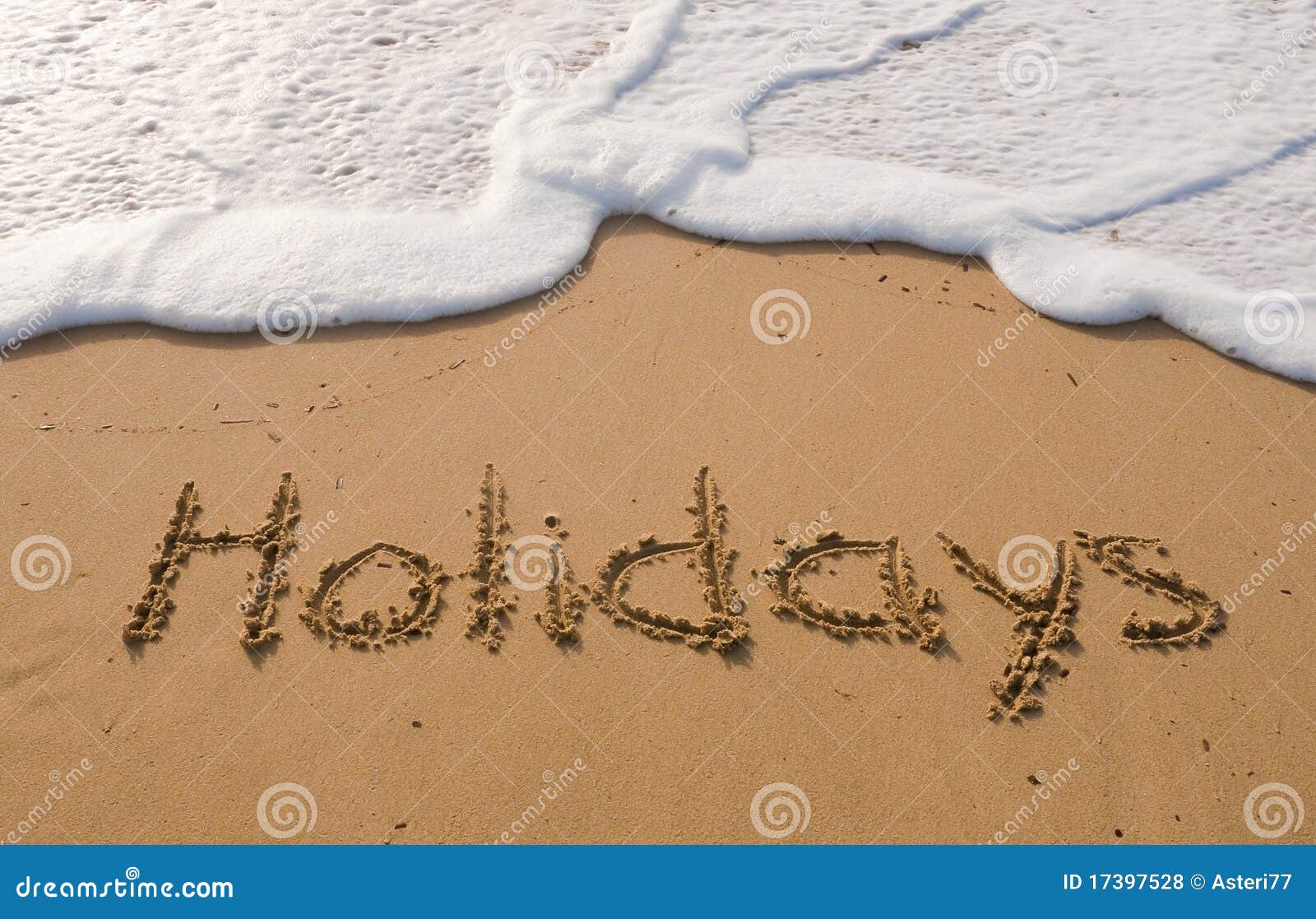 the inscription on the sand - holidays