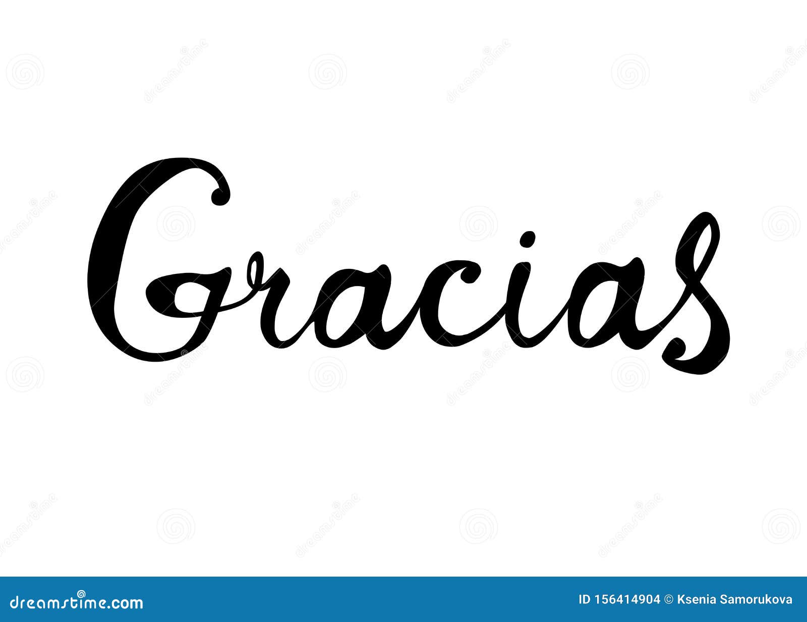 Inscription in Spanish: Thank You. Gracias Stock Vector - Illustration ...