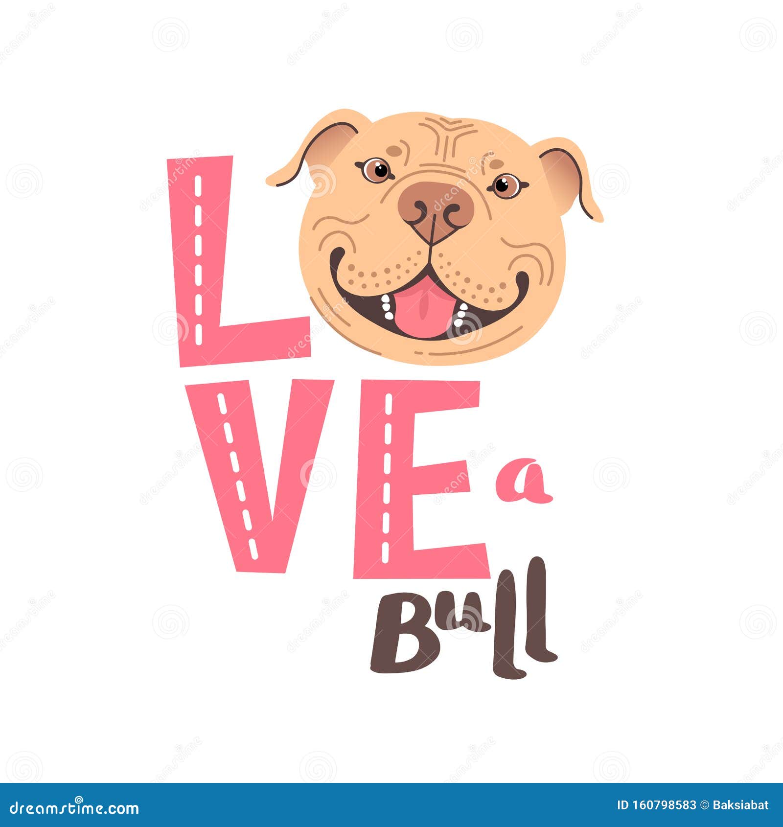 https www dreamstime com inscription t shirt owner dog pitbull word love american staffordshire pit bull terrier face image160798583