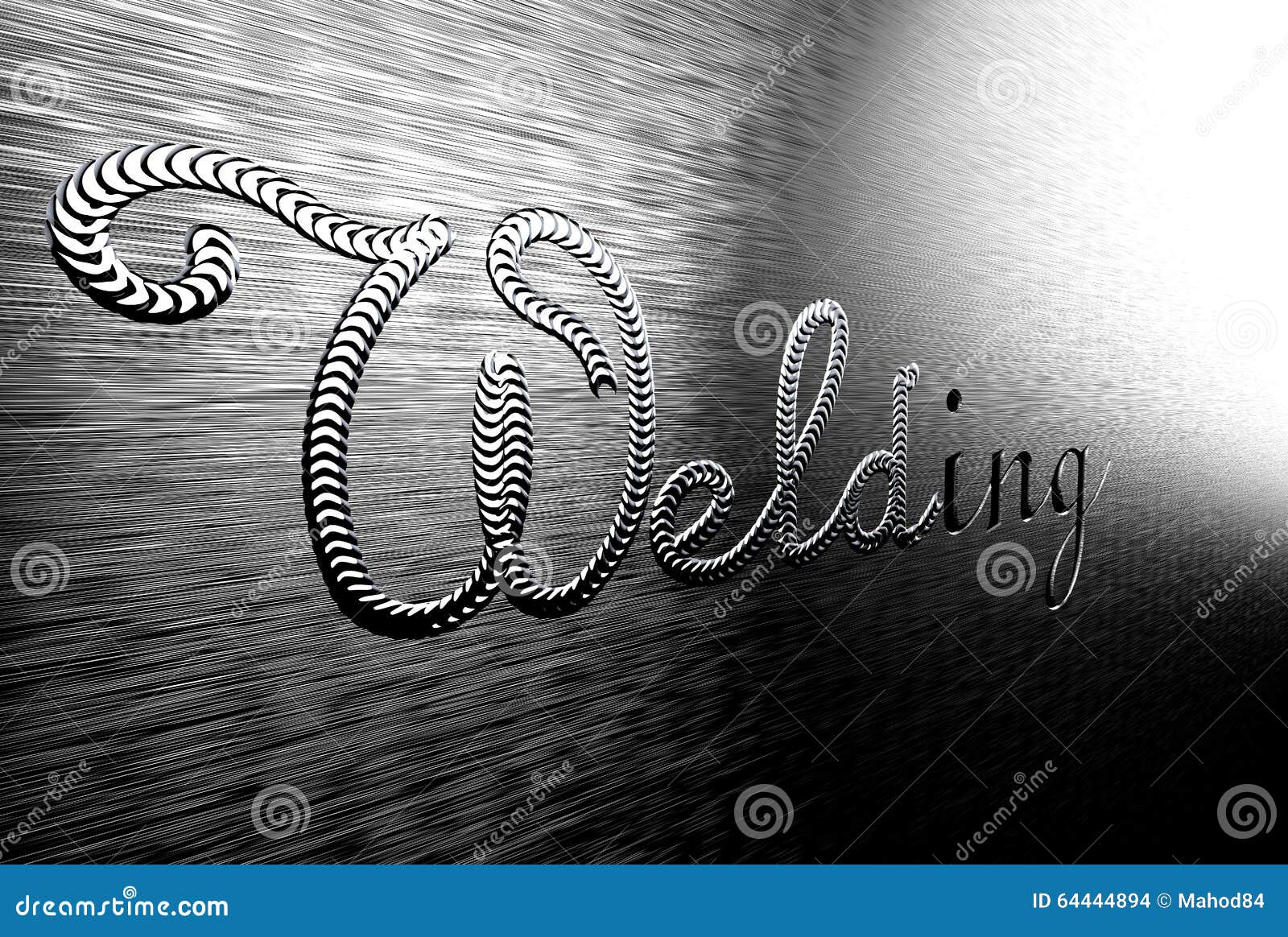 Inscription Welding on a Metal Plate. Stock Illustration Illustration