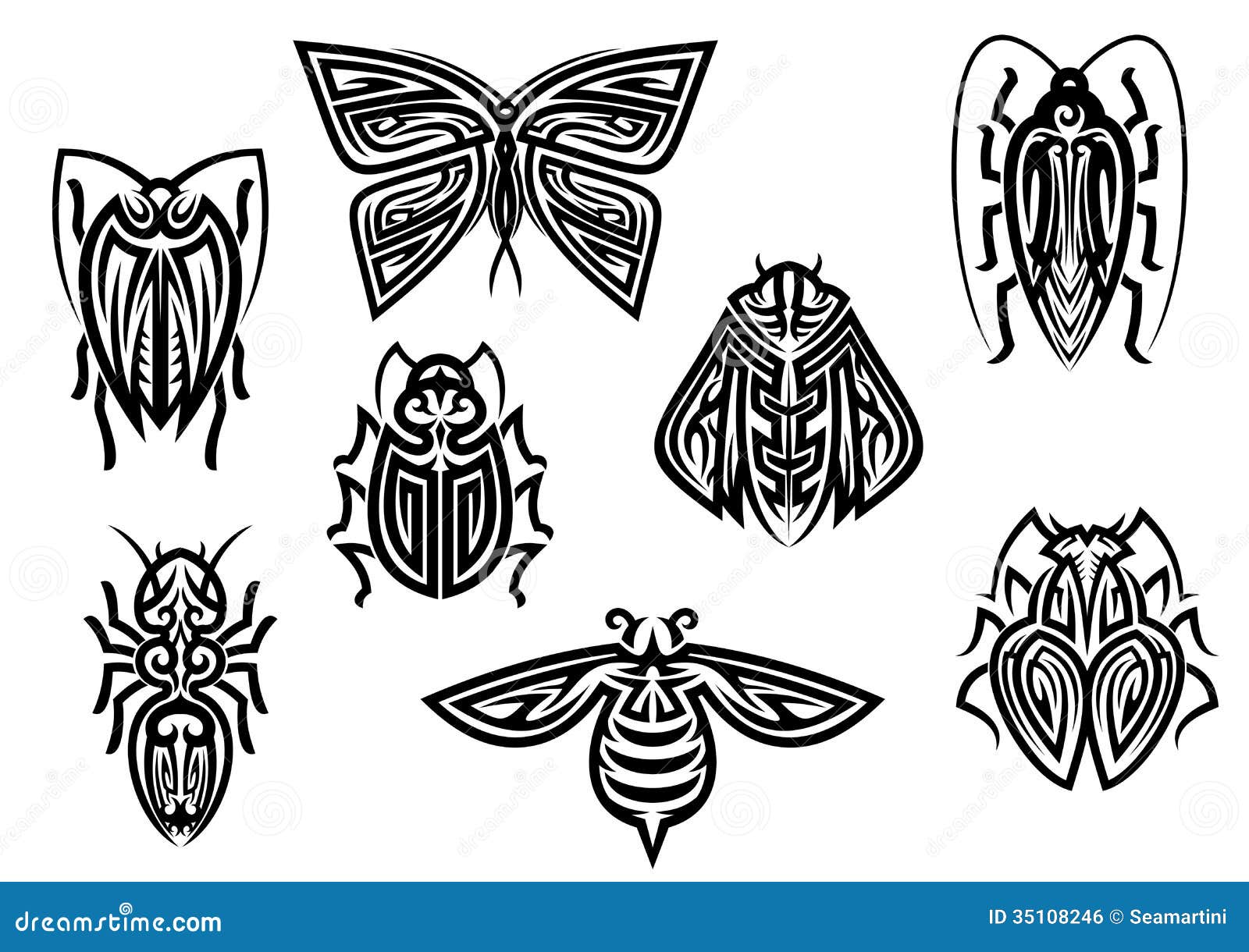 Ladybug Tattoo Design AAF-08522 | TattooJohnny.com