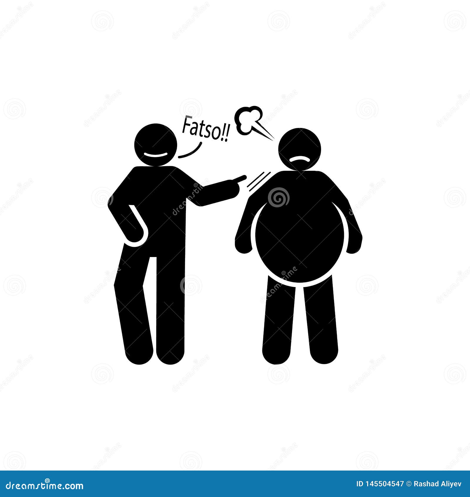 Insensitive, Making Fun, Mocking Icon. Element of Negative Character