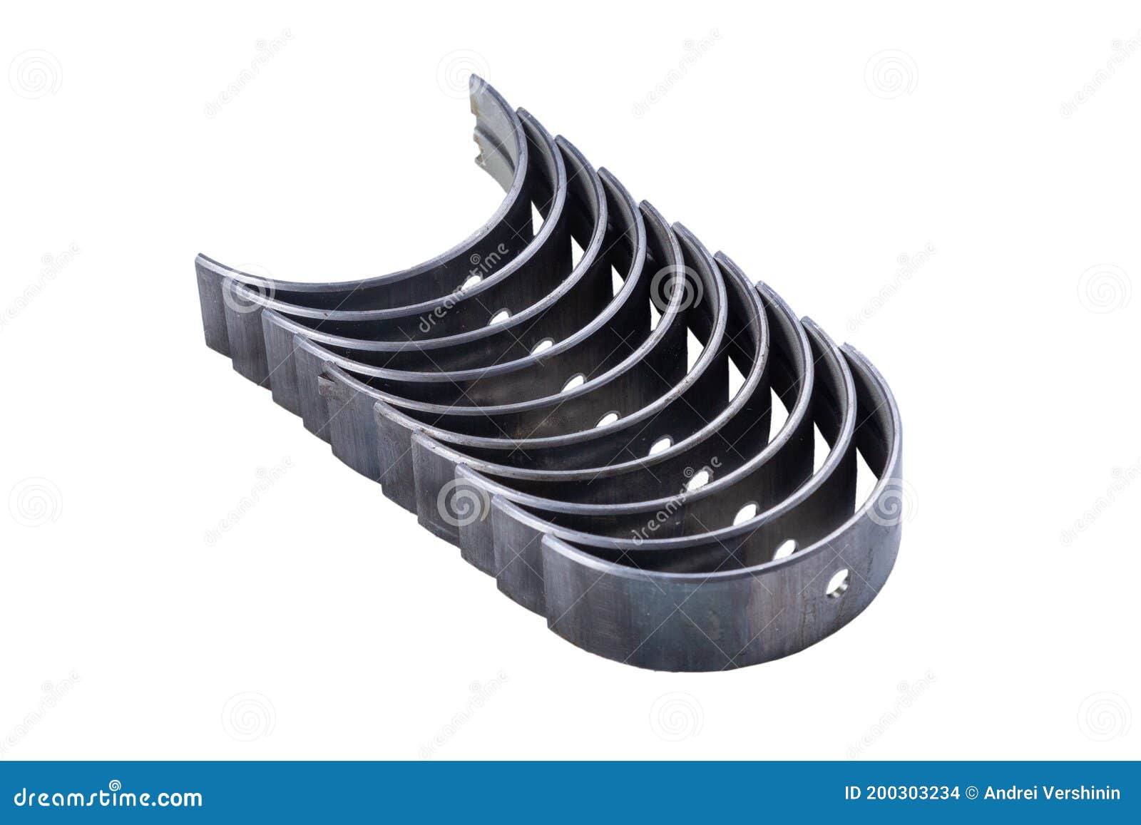 Insert the Thrust Bearing of the Crankshaft. Set of Crankshaft Inserts