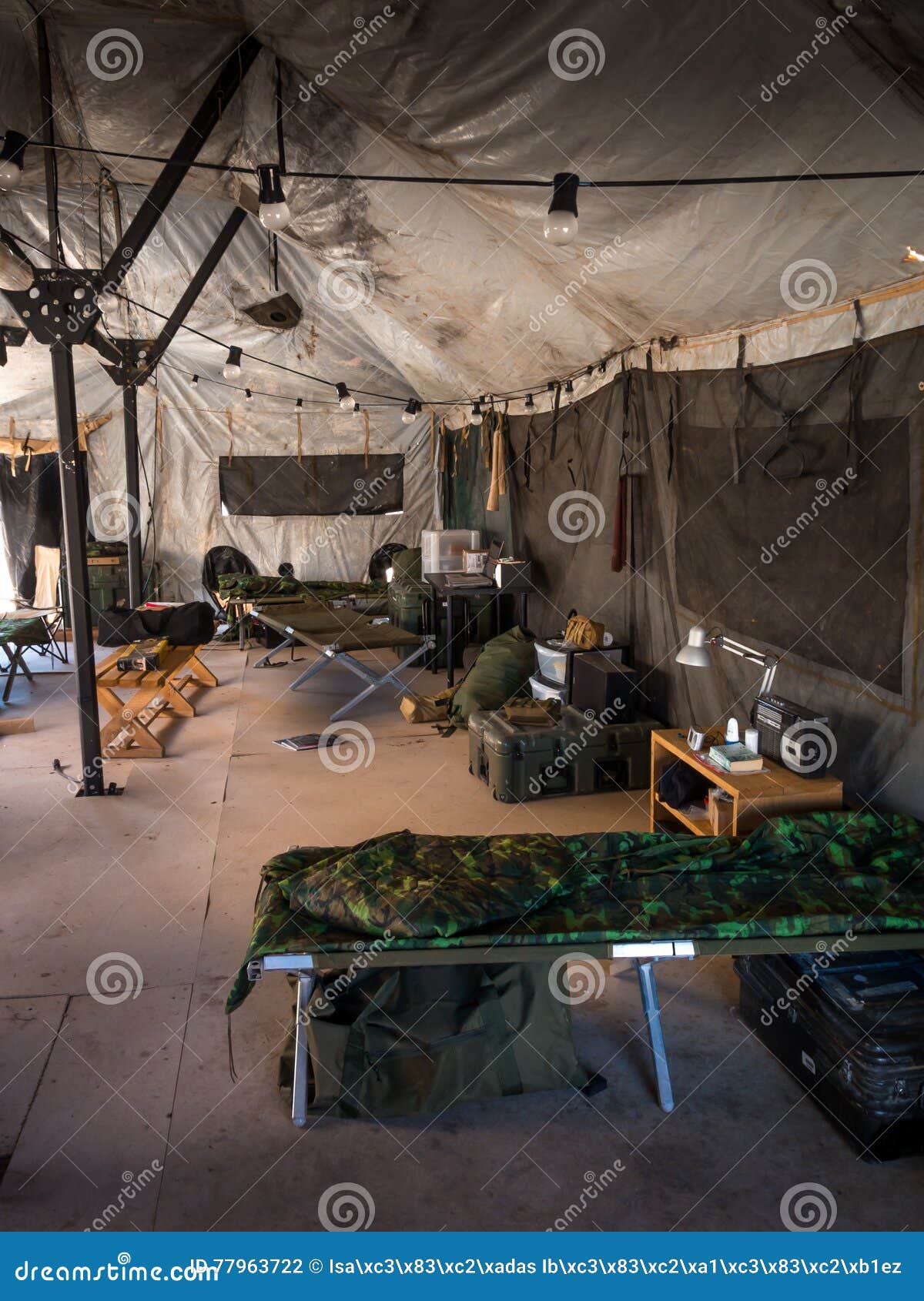 Inside Army Tent Stock Photos - Free & Royalty-Free Stock Photos from  Dreamstime