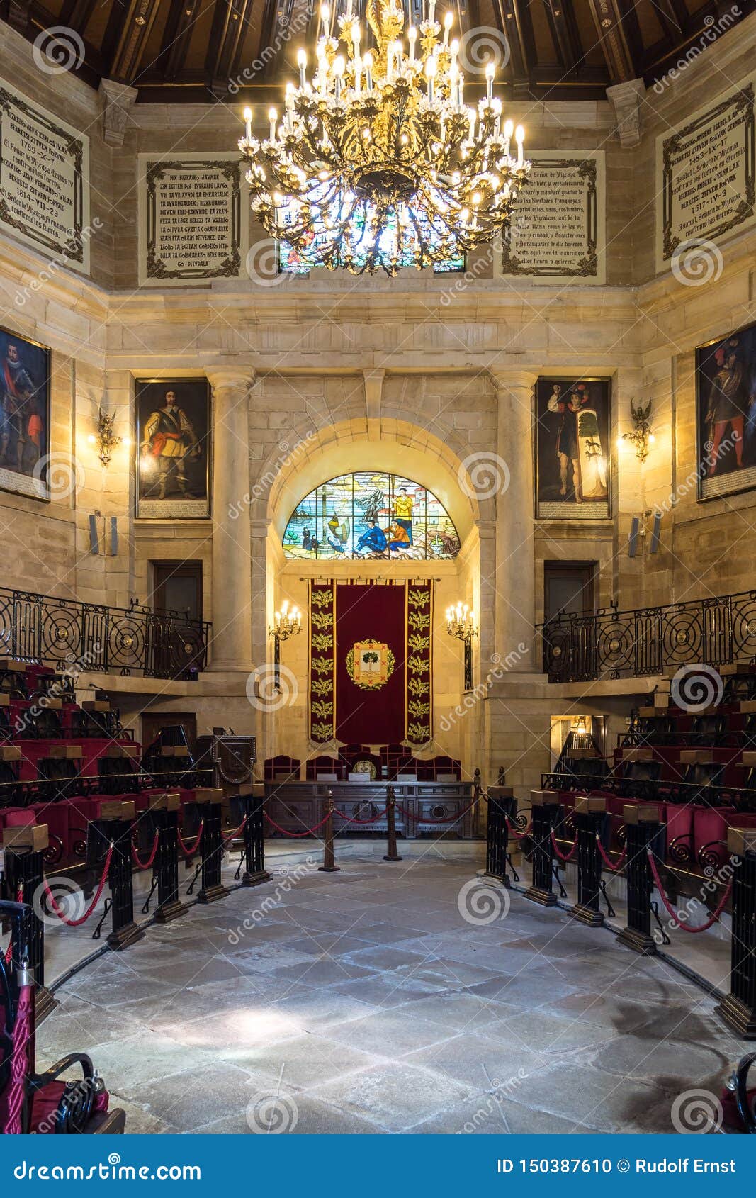 inside the assembly house of gernika, basque country, spain
