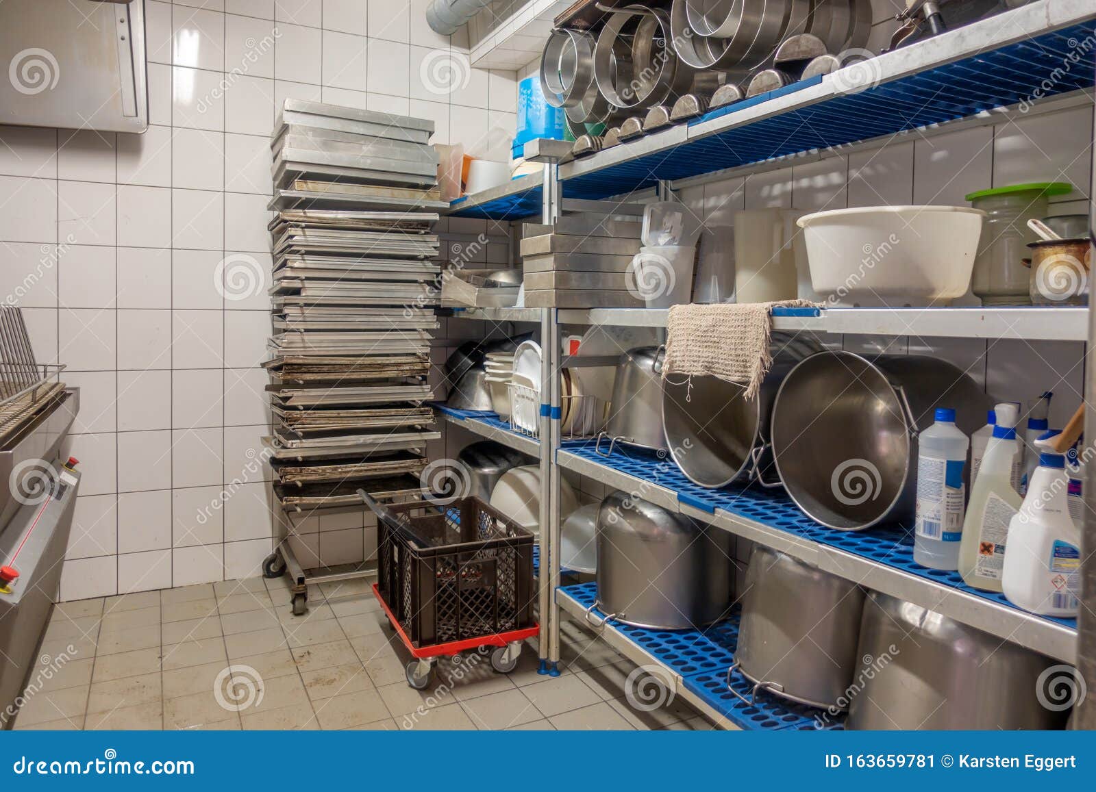 Inside A Backroom Of A Bakery After Work Stock Image Image Of Baked Bread