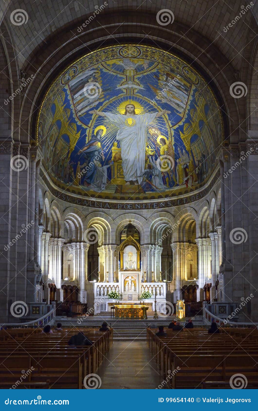 Inside Basilica Du Sacre Coeur Editorial Image Image Of Sacre Interior