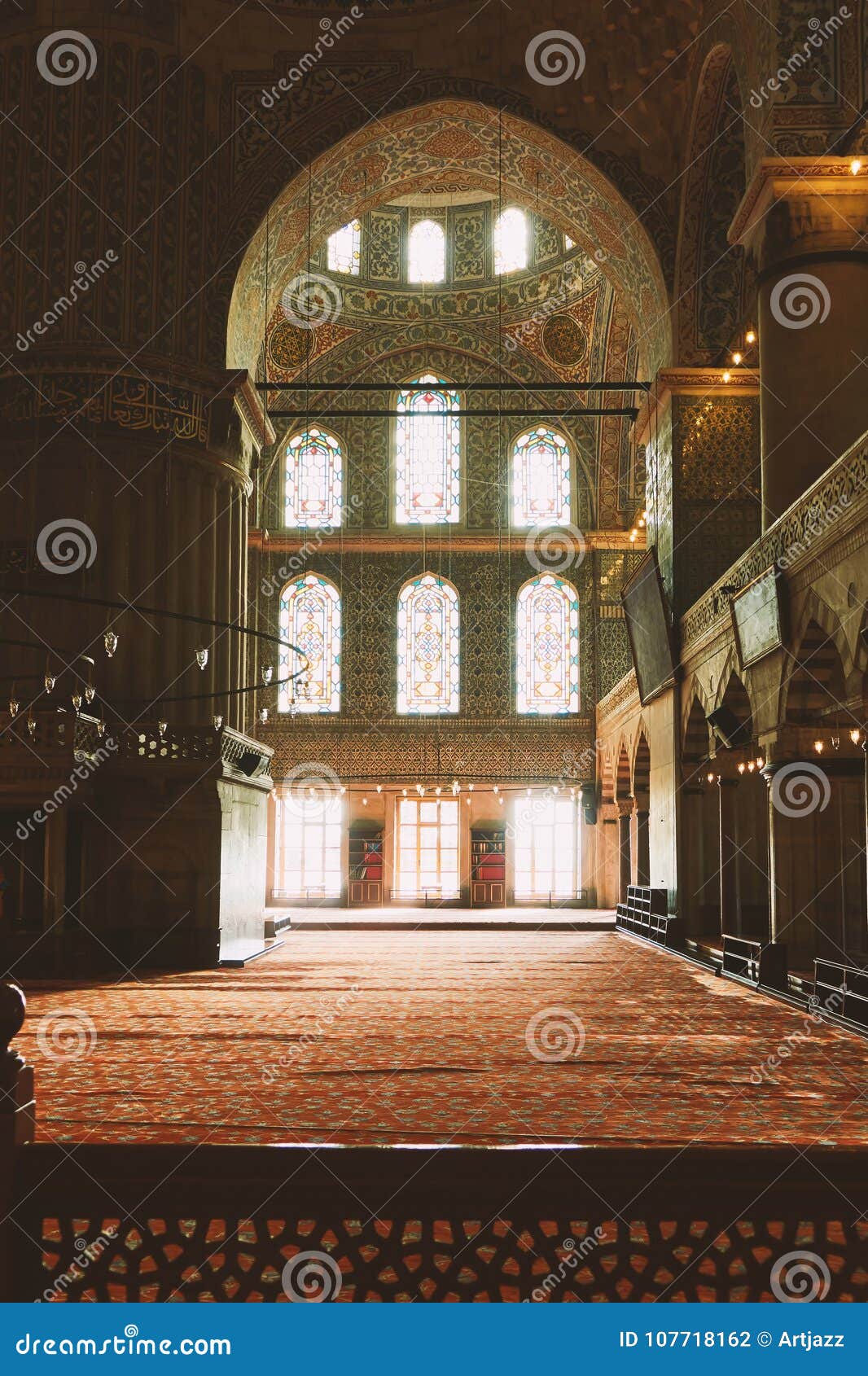 Interior View From The Blue Mosque Stock Photo Image Of