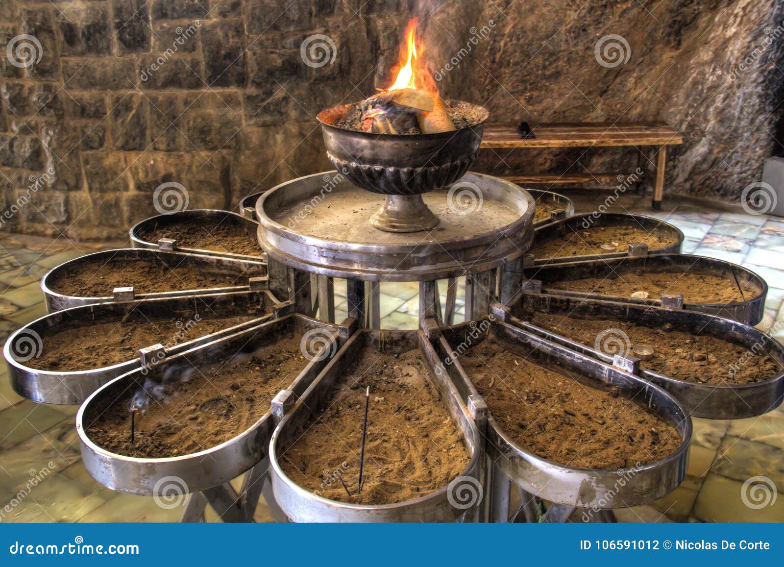 inside chak chak fire temple near yazd, iran