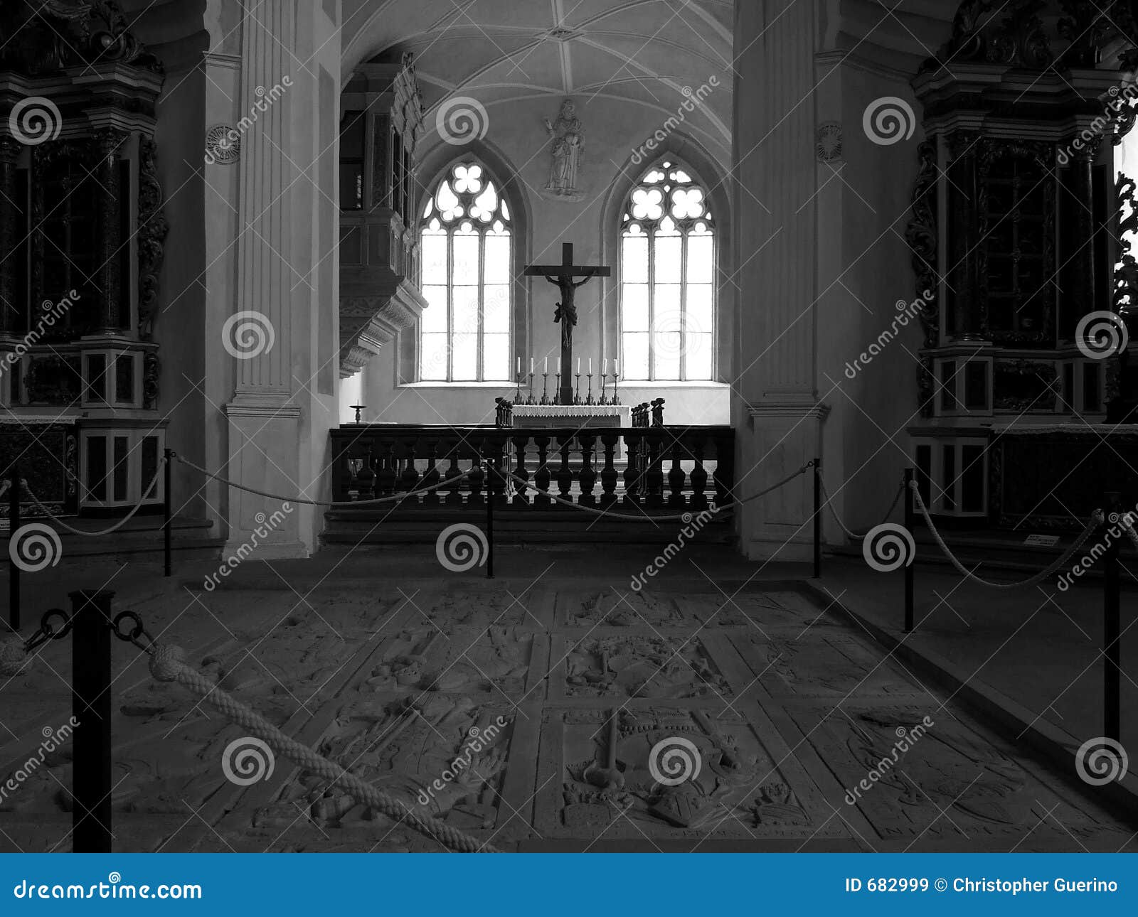 Inside the Chapel. Inside the old round chapel in the castle of WÃ¼rzburg