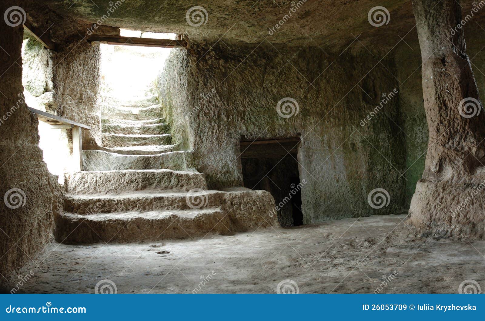 inside chufut-kale cave town, crimea, ukraine