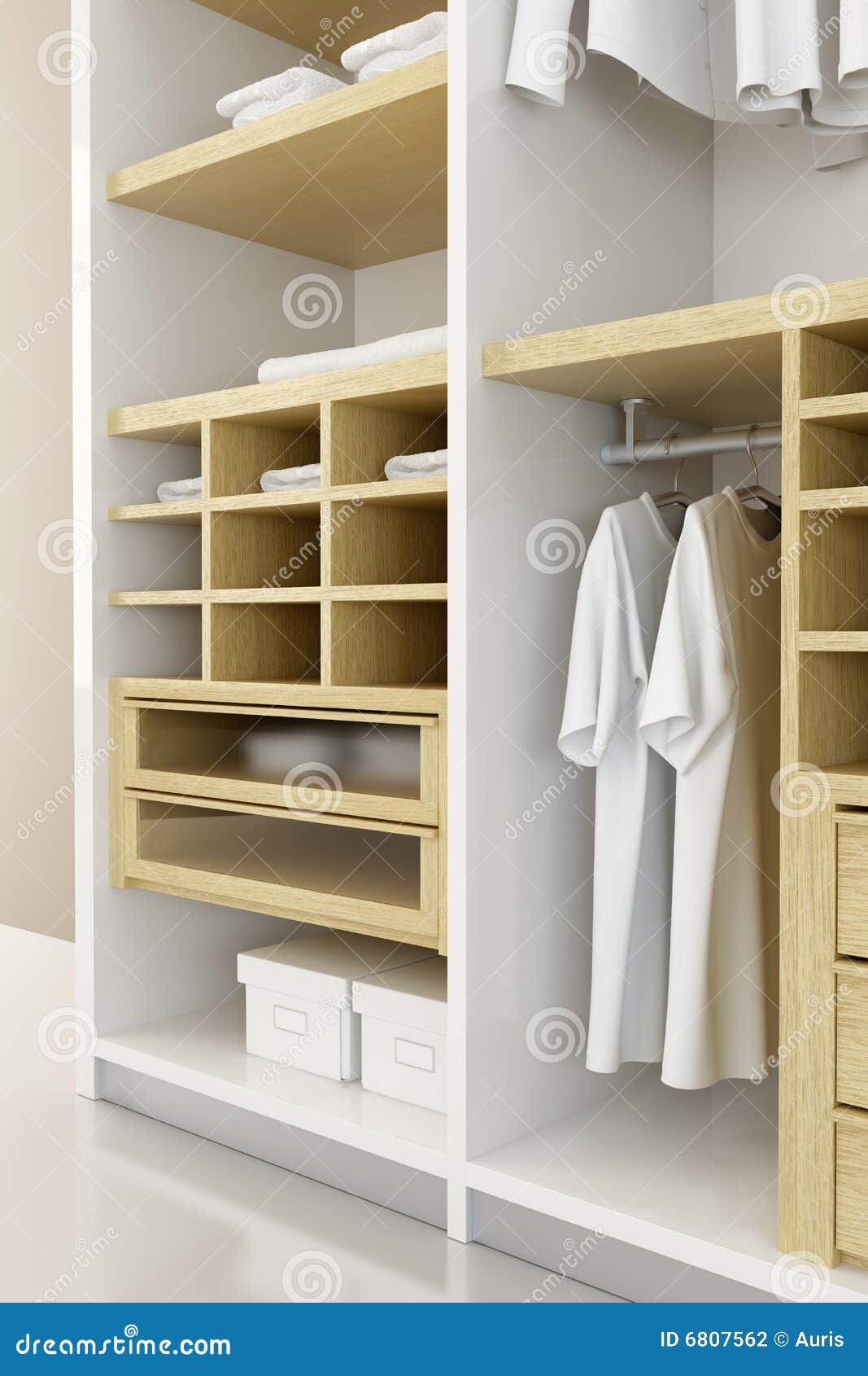 Inside The Closet 3d Rendering Stock Photography - Image 