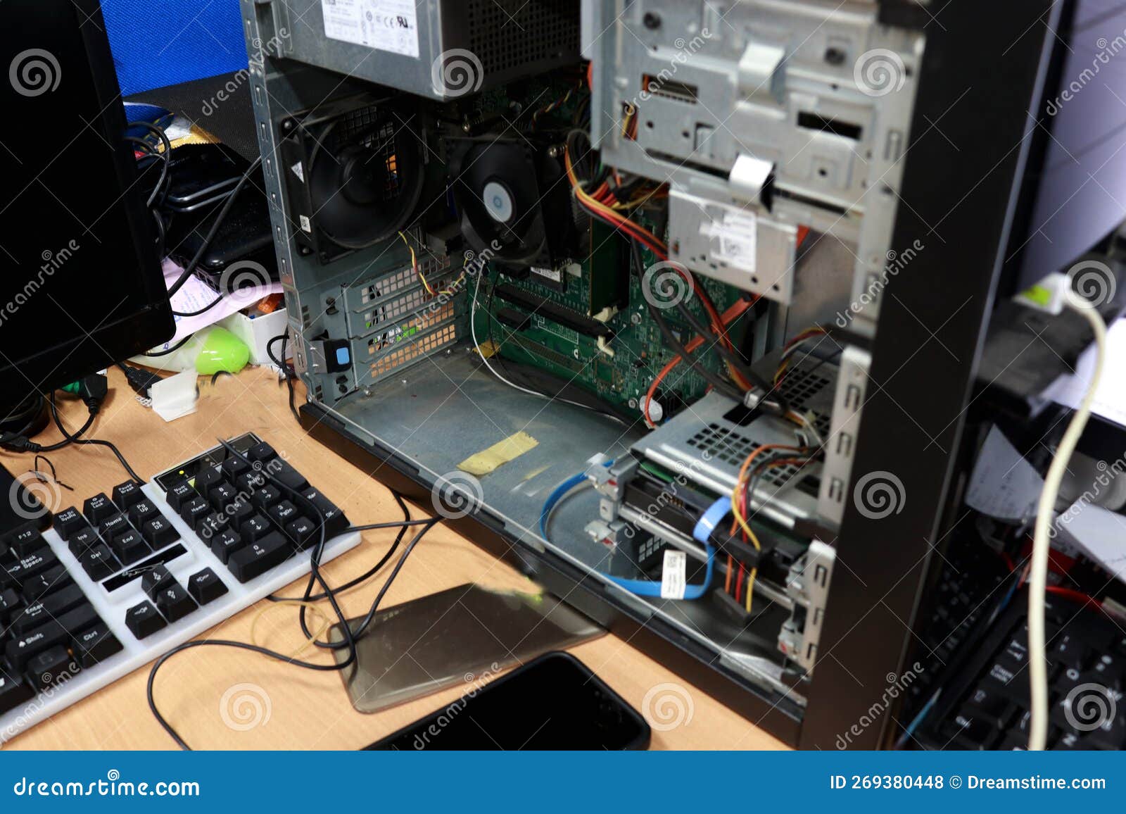 The Inside of a CPU of a Computer Stock Photo Image of multimedia