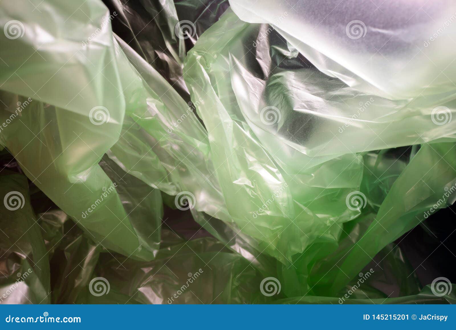 Inside a Disposable Plastic Bag. Lightweight Transparent, Reusable