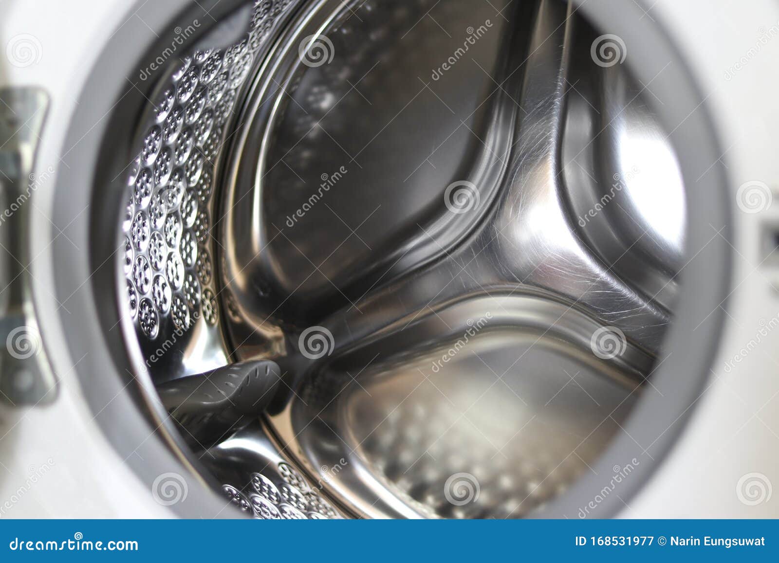 The Inside of the Front Load Washing Machine is a Stainless Steel