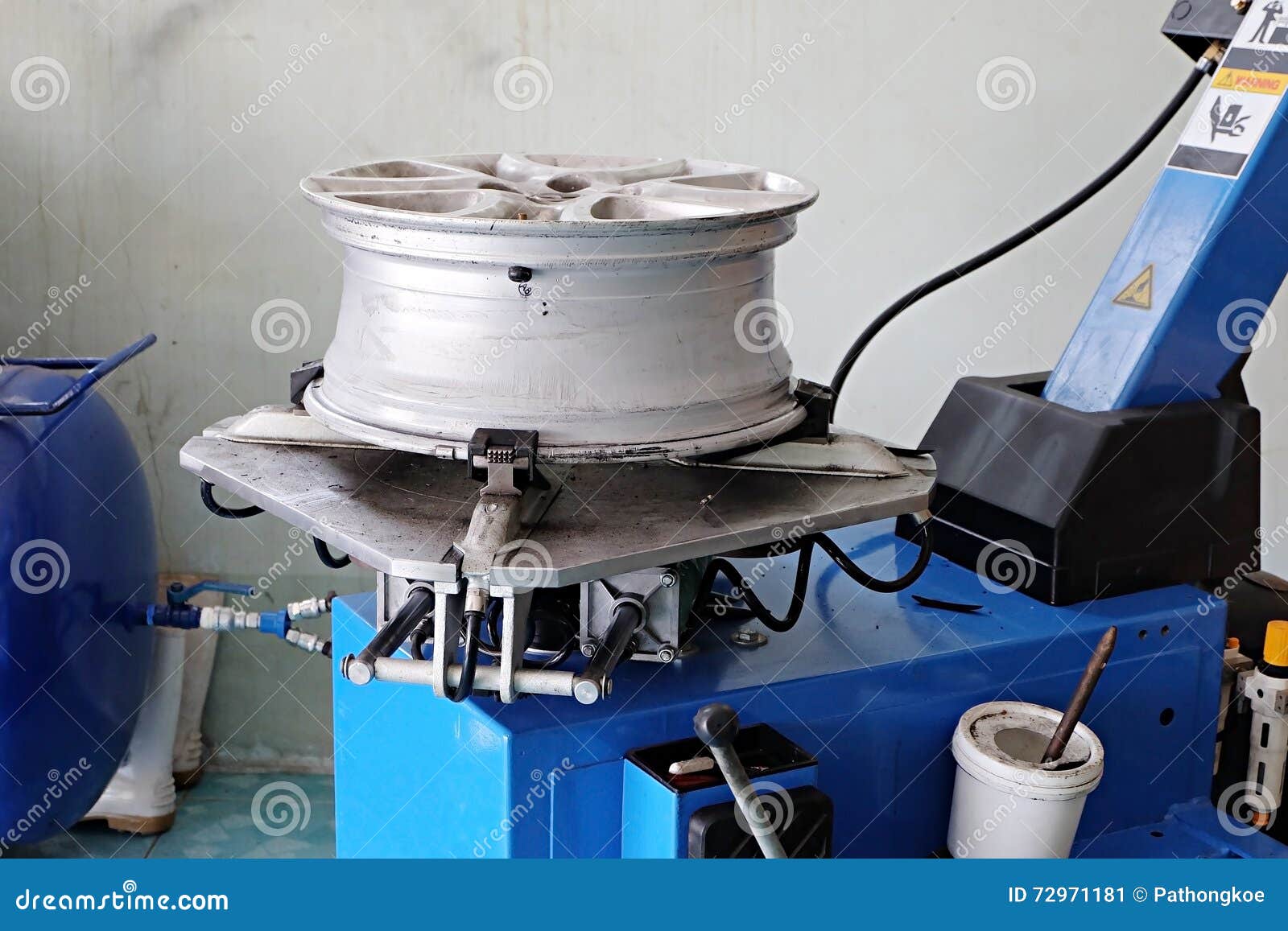 Inside a Garage Changing Wheels or Tires Stock Image Image of tires