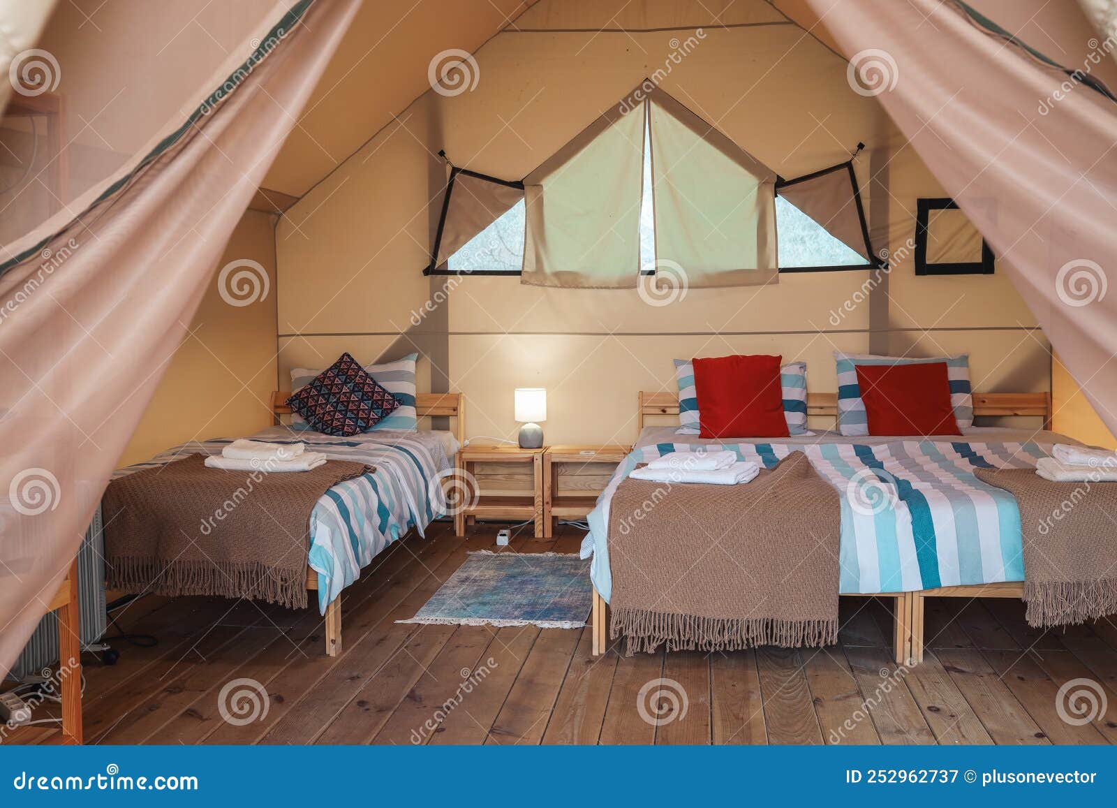 The Inside of a Glamping Tent Stock Image Image of friendship, earth