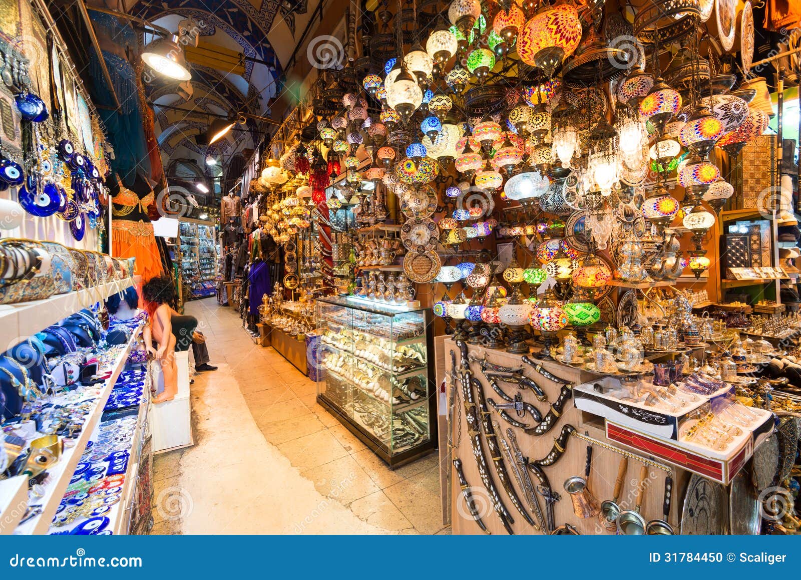 inside the grand bazaar in istanbul, turkey