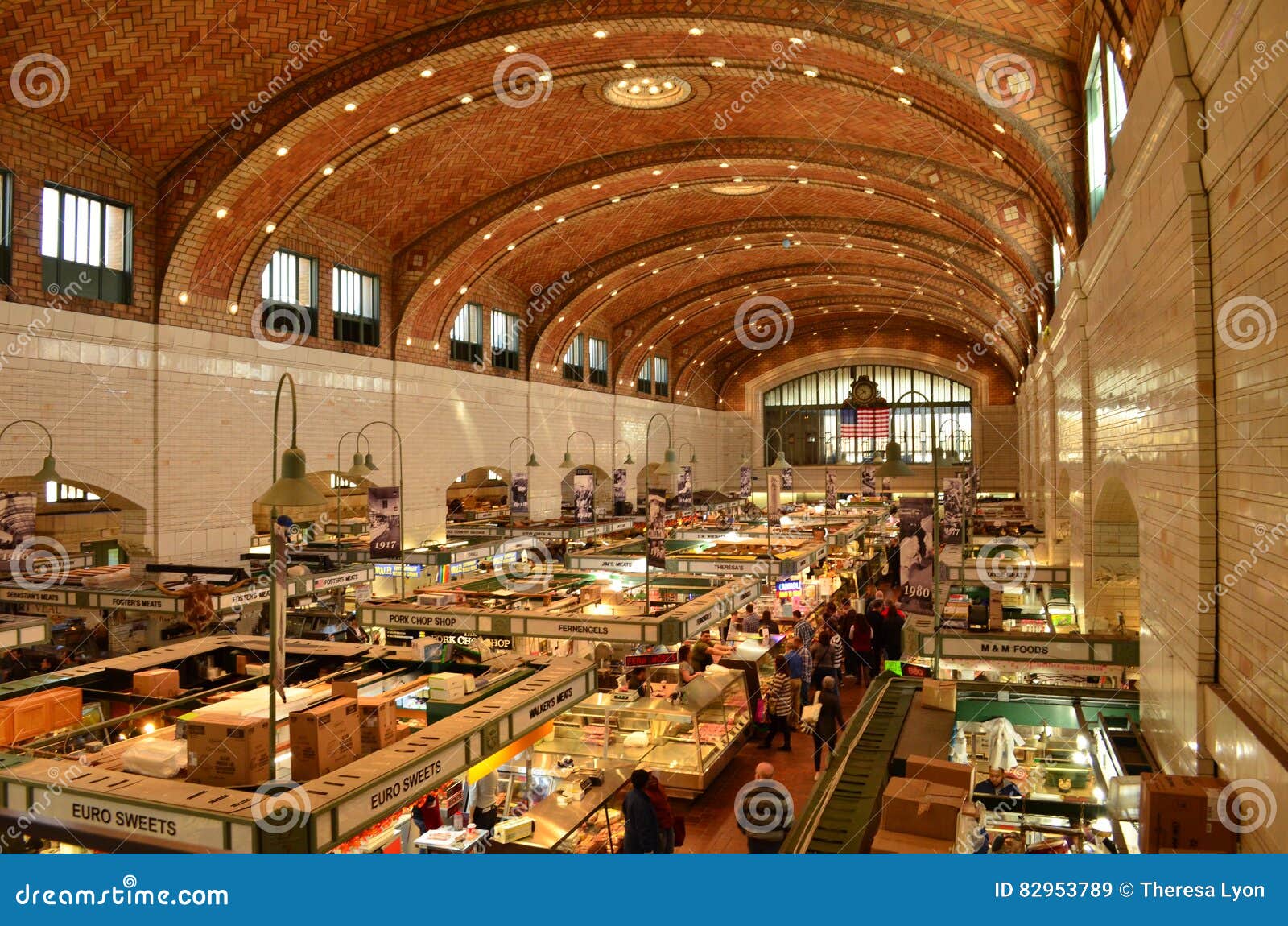 Inside the Historic West Side Market in Cleveland Editorial Stock Image