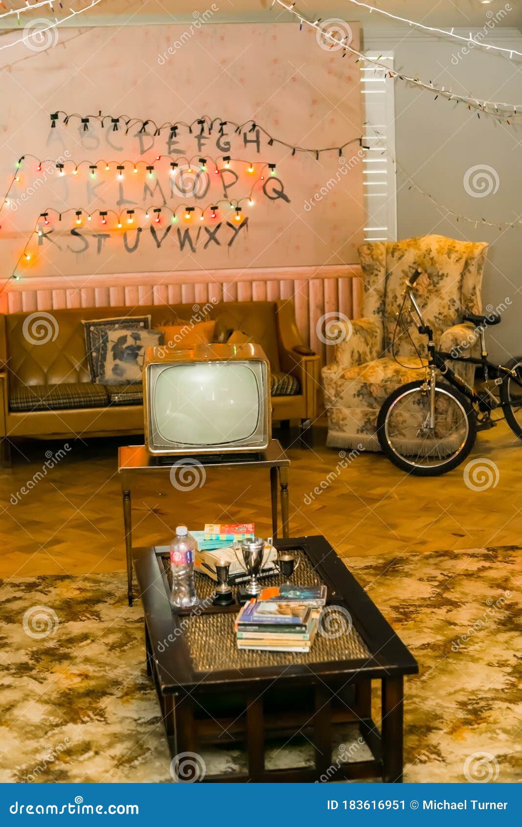 Inside Interior of a Home Lounge with Stranger Things and Netflix ...