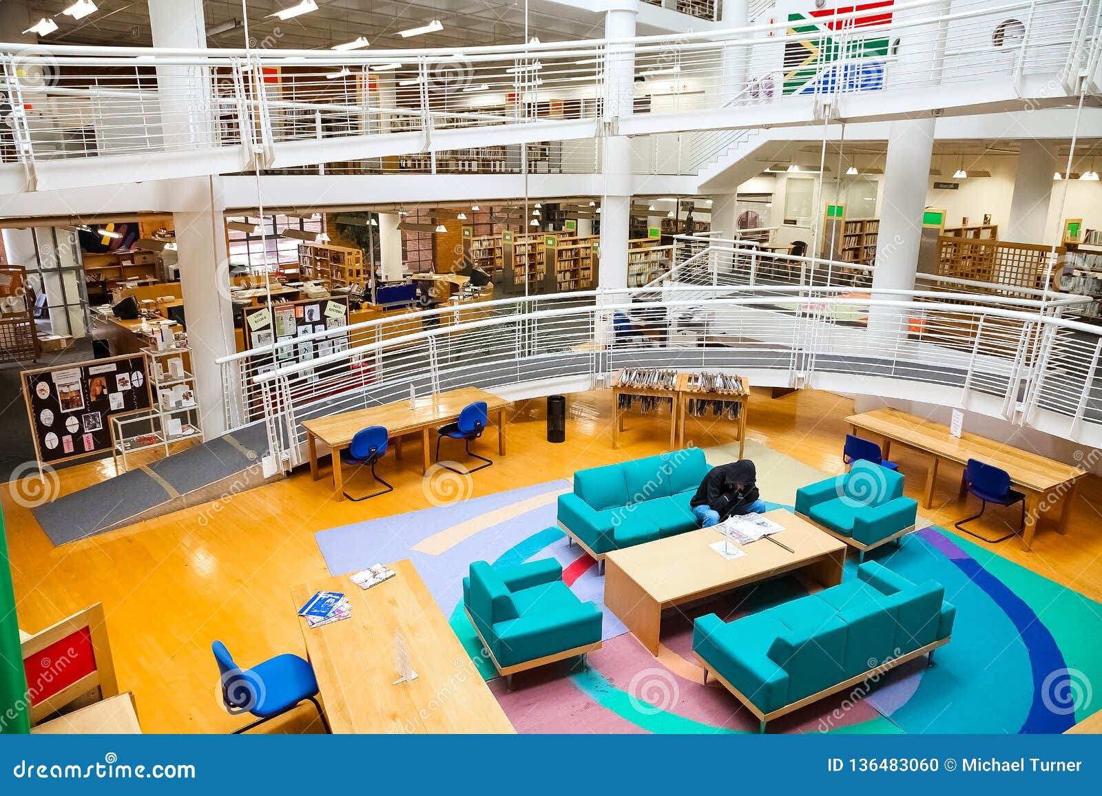 Inside Interior Of A Public Library Editorial Image Image