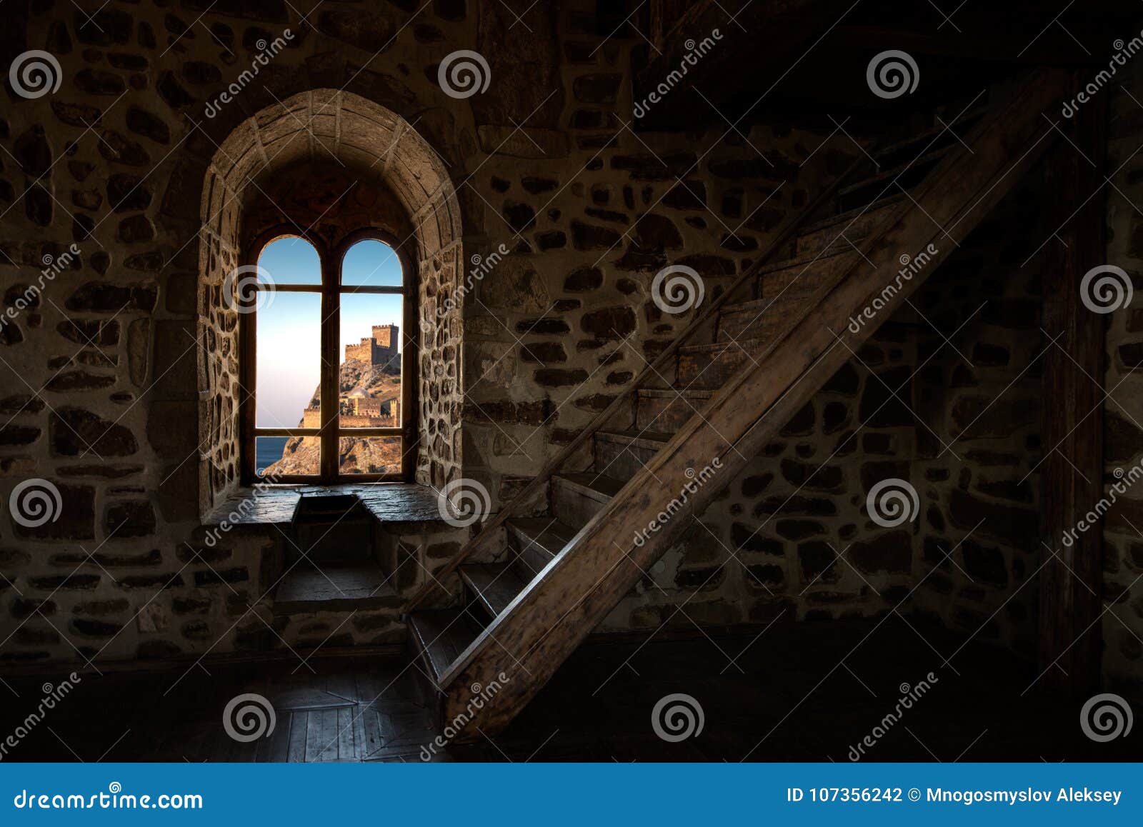 Inside Interior Room In Old Castle Stock Photo Image Of Ladder Castle