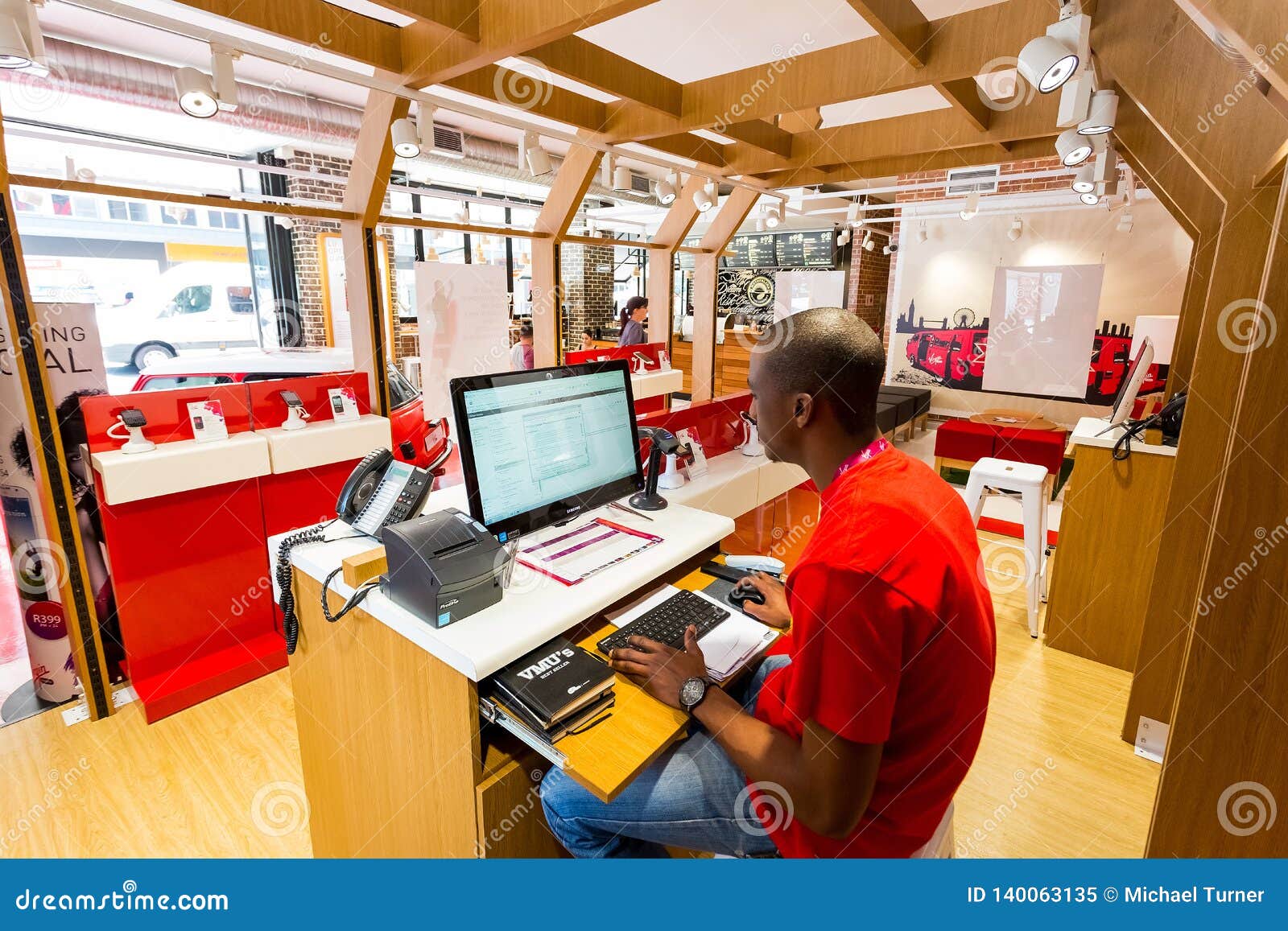 Inside Interior Of A Virgin Mobile Store Editorial Image Image
