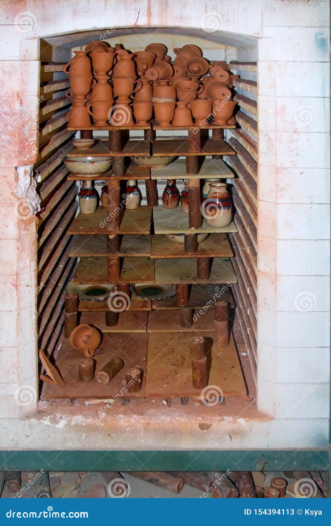 The inside of a kiln stock image. Image of industrial 154394113