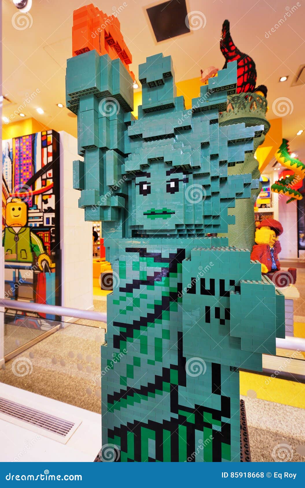 Inside the Lego Store in Rockefeller Center in New York City