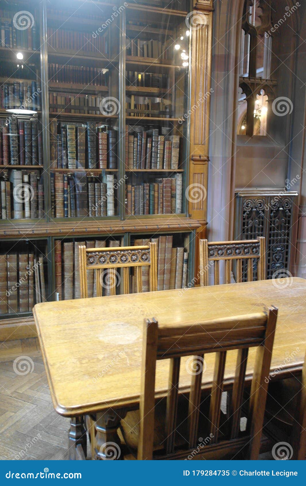 Inside Manchester Medieval Chethams Library, England, Uk Editorial ...