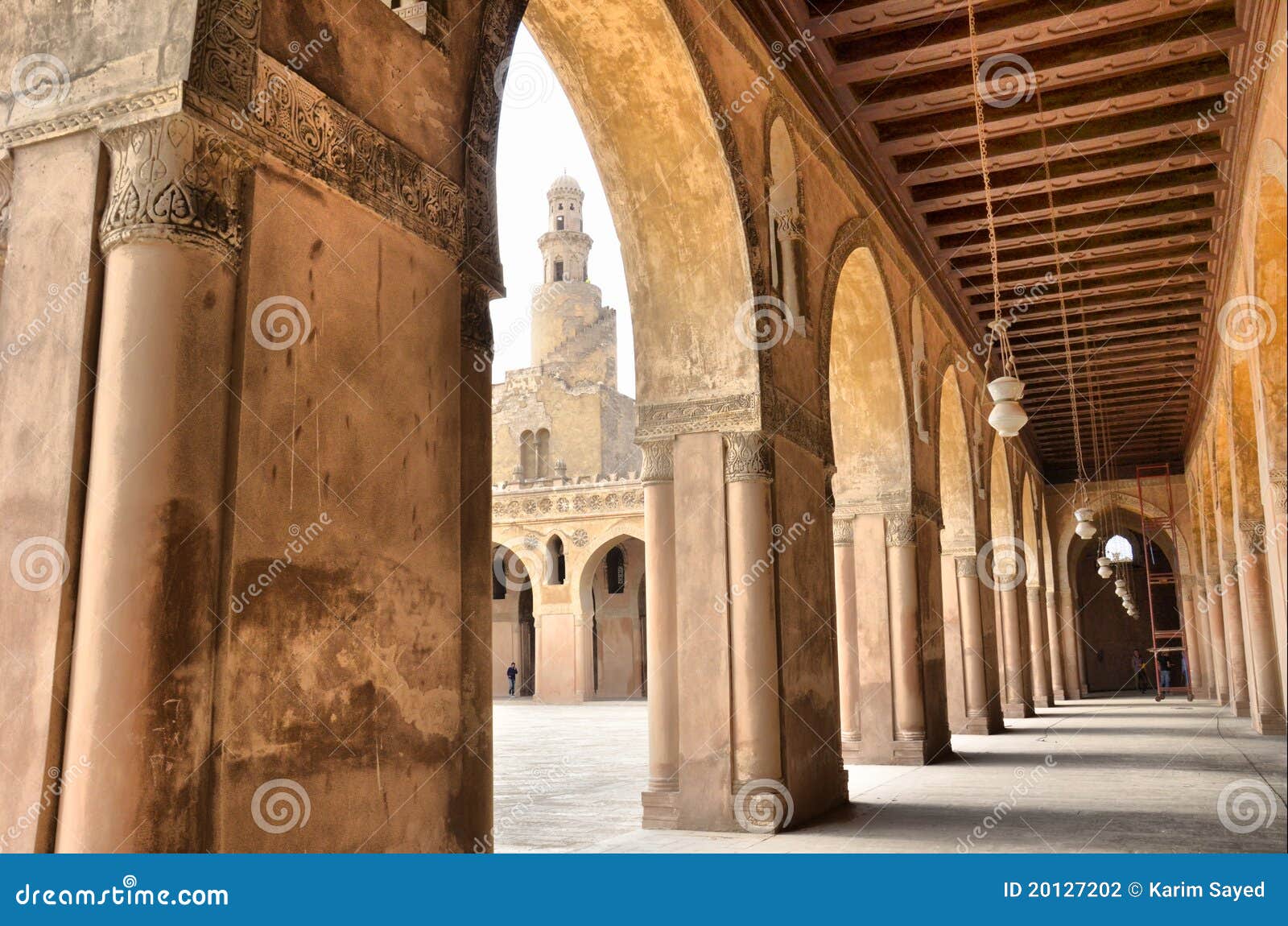 inside the mosque of ibn tulun