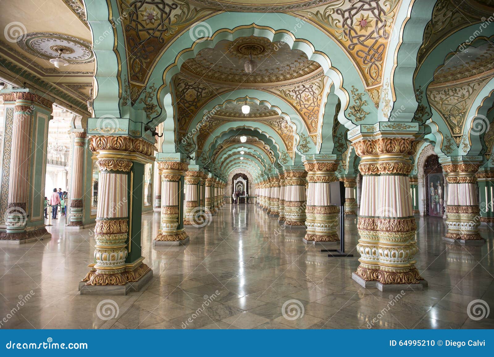 inside the mysore royal palace, india