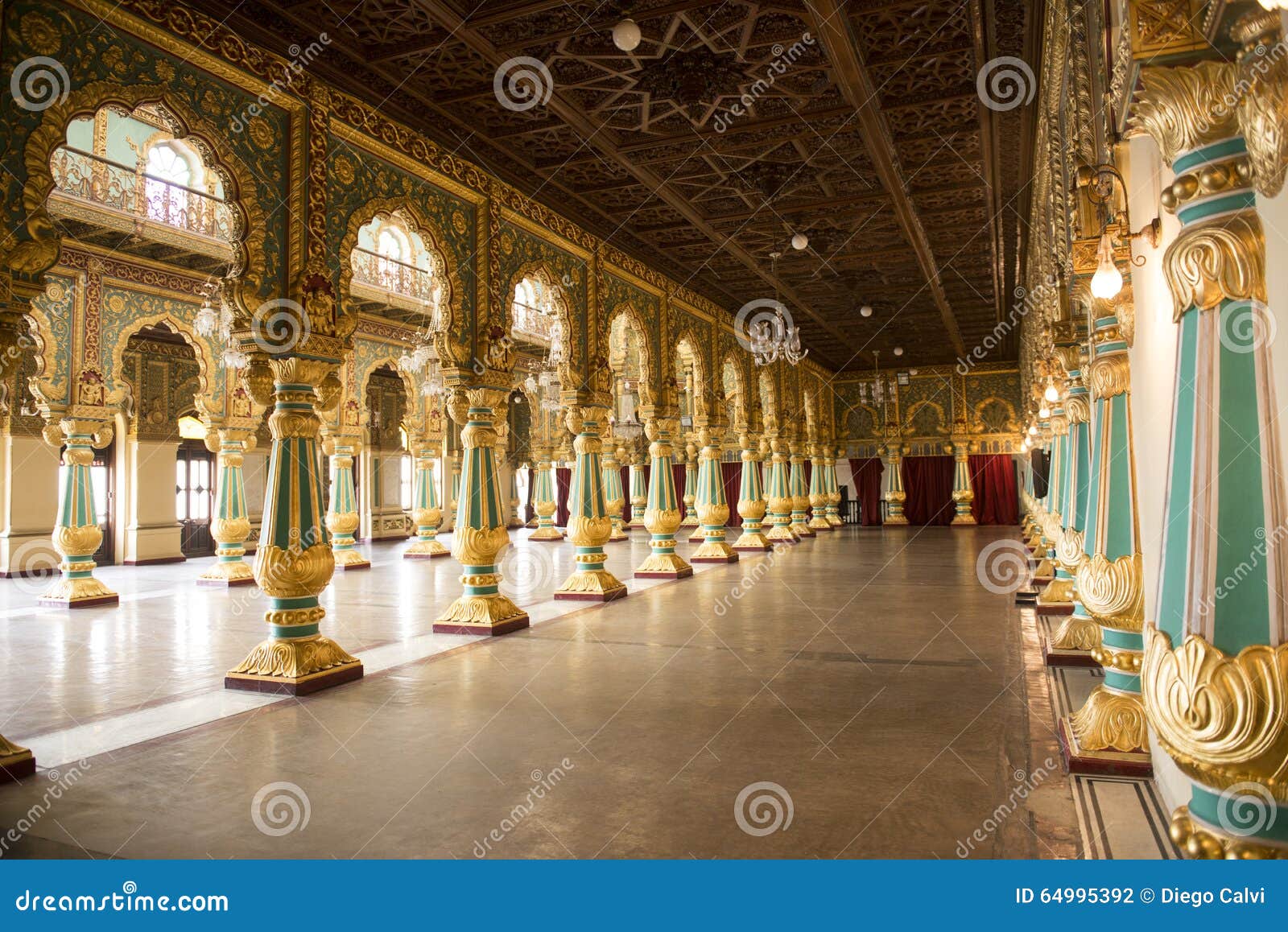 inside the mysore royal palace, india