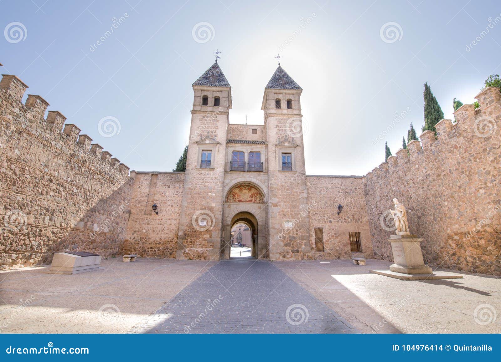 inside new bisagra gate in toledo city.