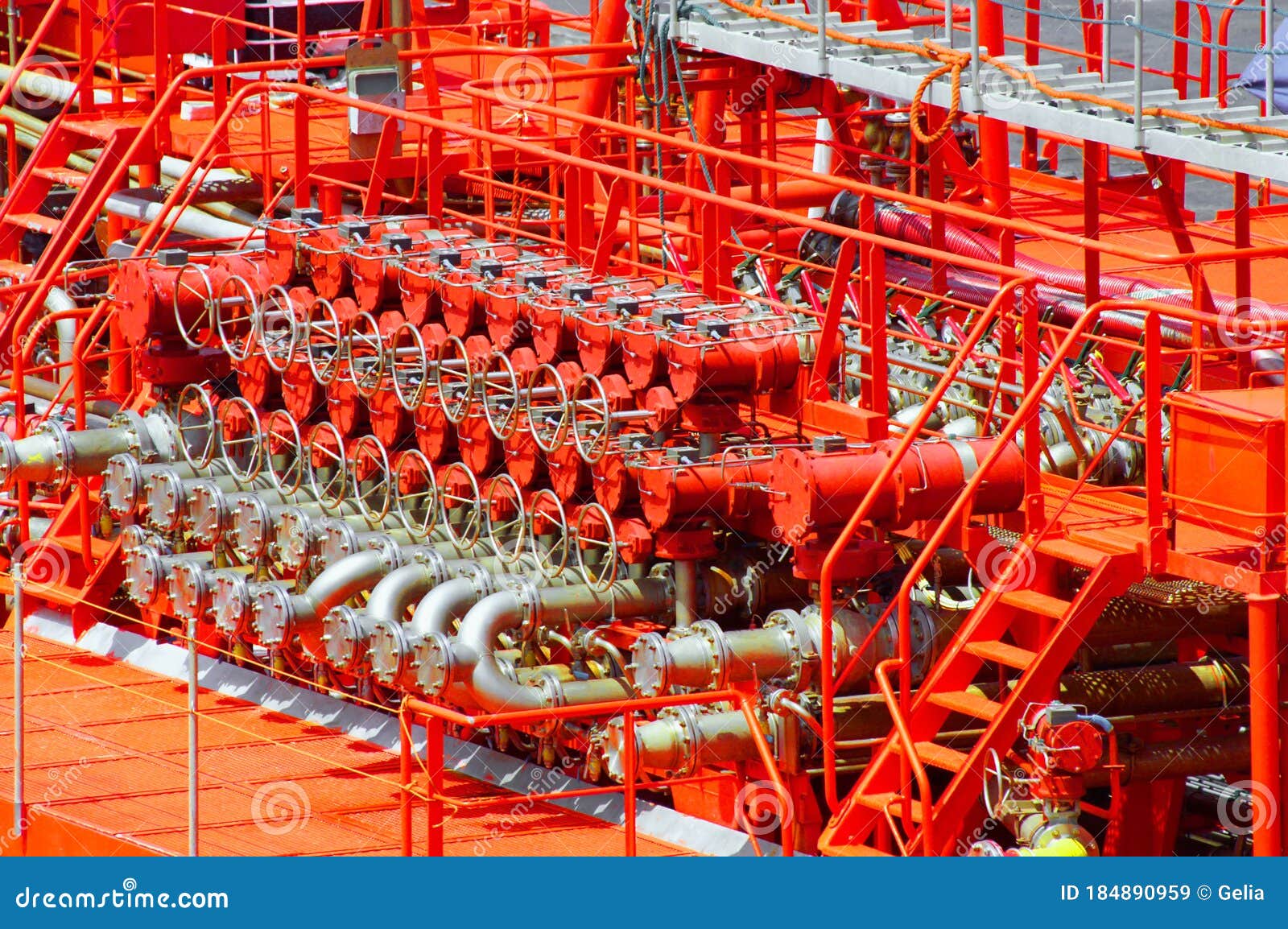 inside of oil and chemical tanker ship